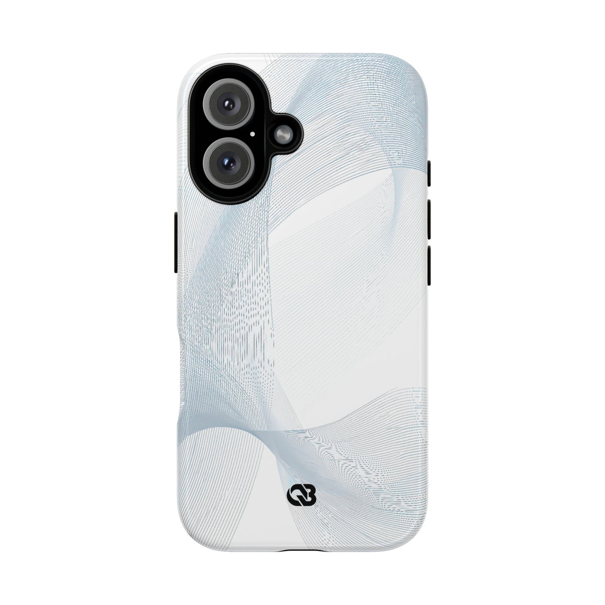 Glacial Contour Waves · Tough Phone Case for iPhone · White