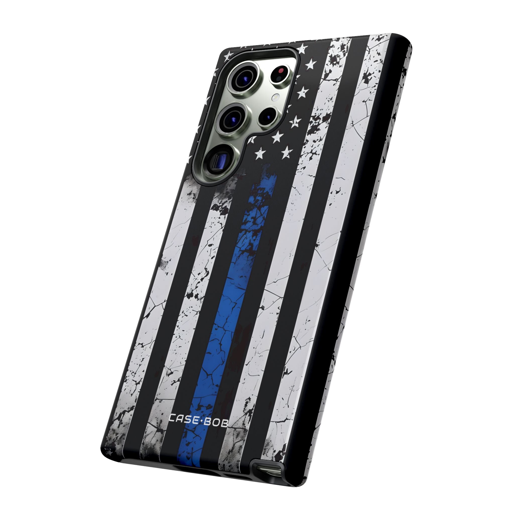 Blaue Streifenflagge Samsung S23 Ultra Case - Tough