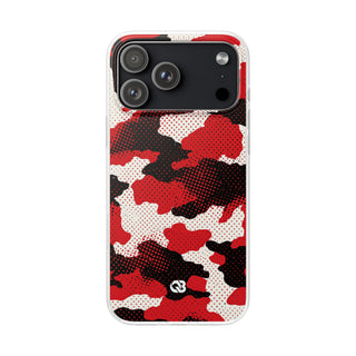 Crimson Halftone Camo · Lite Phone Case for iPhone · Red