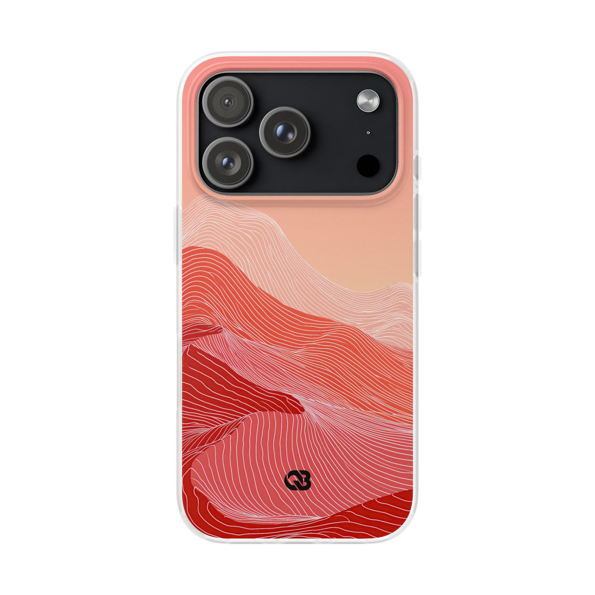 Red Lite Phone Case for iPhone - Crimson Ridge Contour