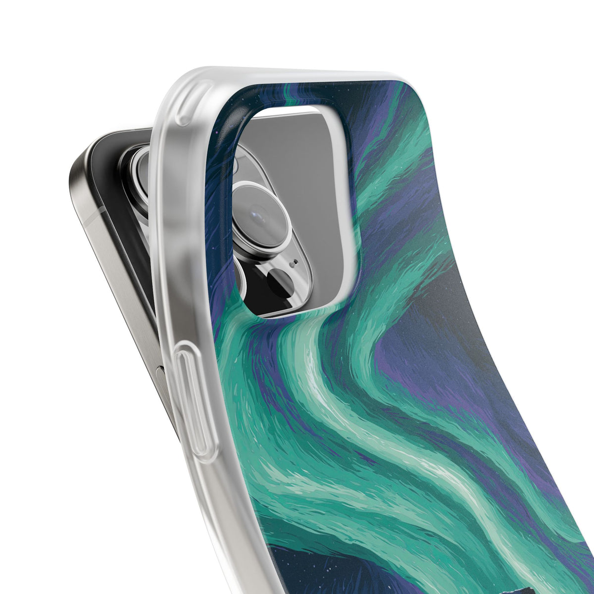 Arctic Aurora Bear · Lite Phone Case for iPhone · Teal