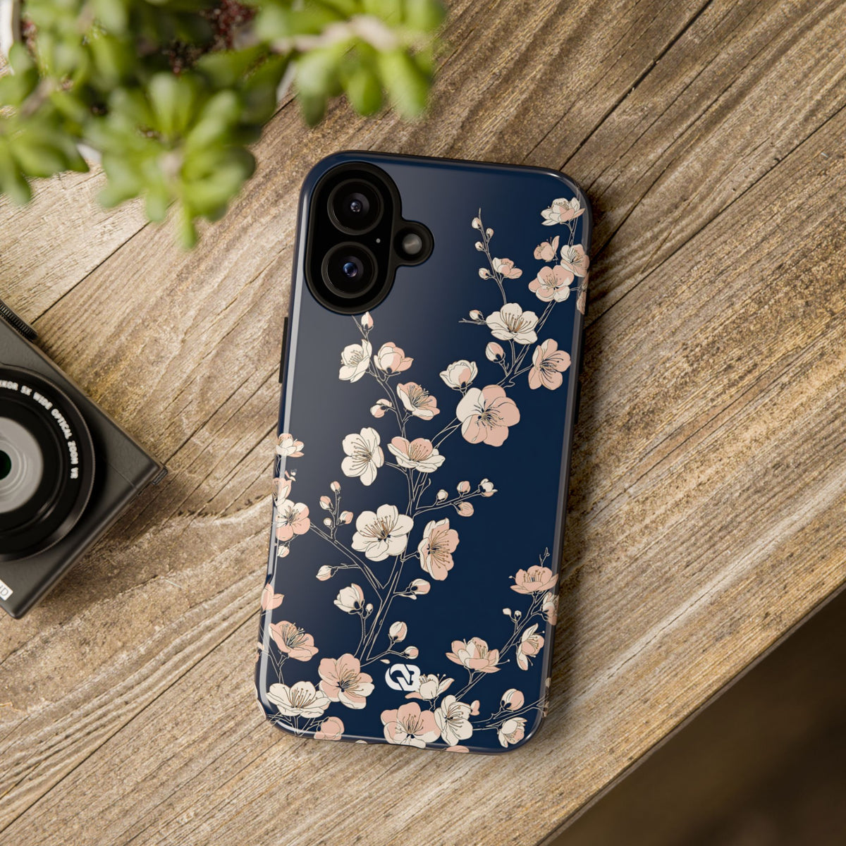 Midnight Plum Blossom · Tough Phone Case for iPhone · Blue