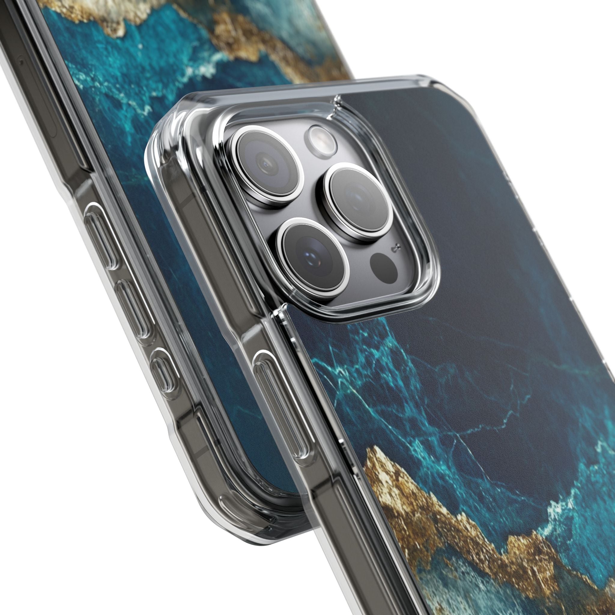 Jagged Gold Split iPhone 15 Pro Max Case - Impact