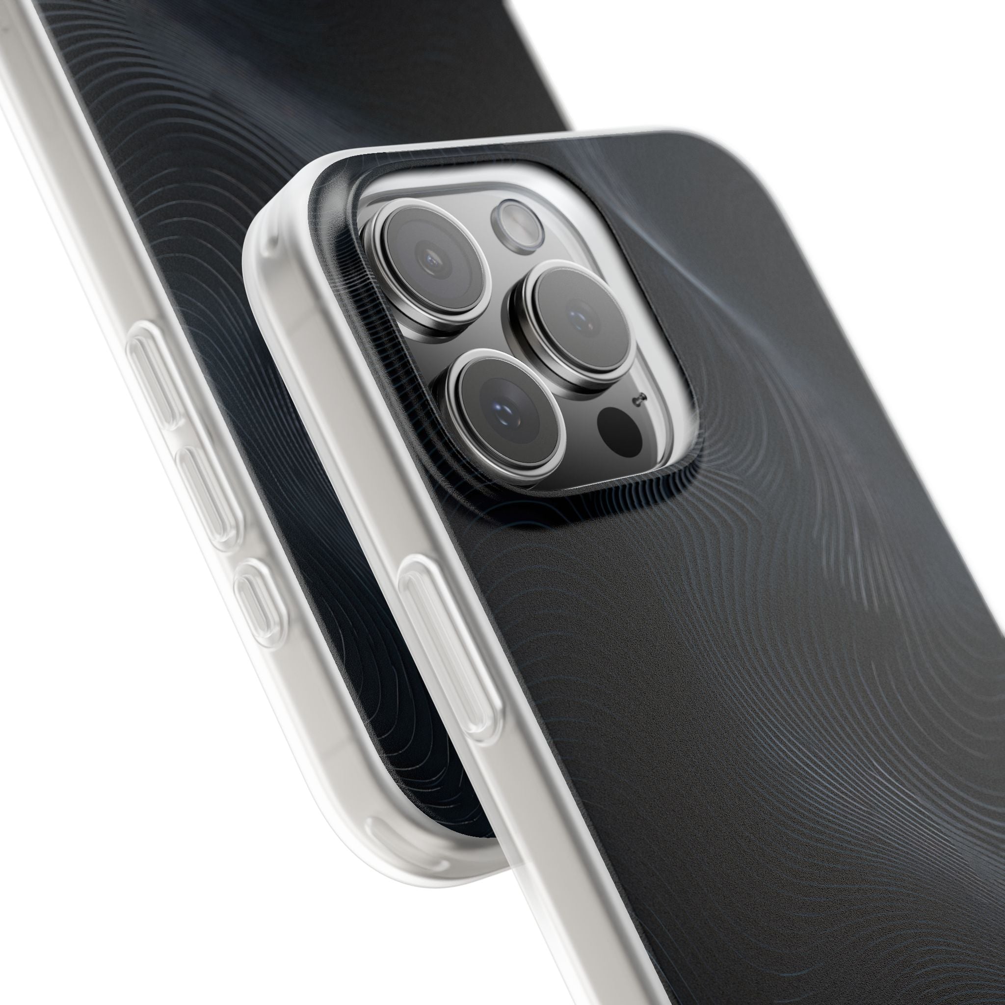 Black Lite Phone Case for iPhone - Obsidian Ridge Flux