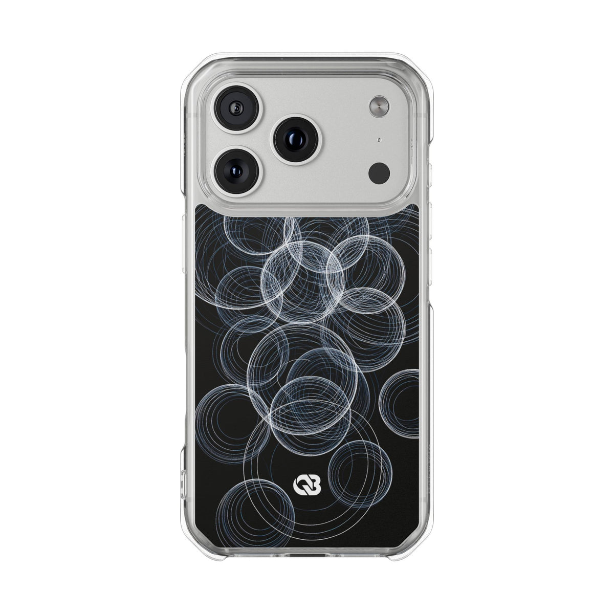 Orbital Resonance · Clear Impact Magnetic Phone Case for iPhone · Black