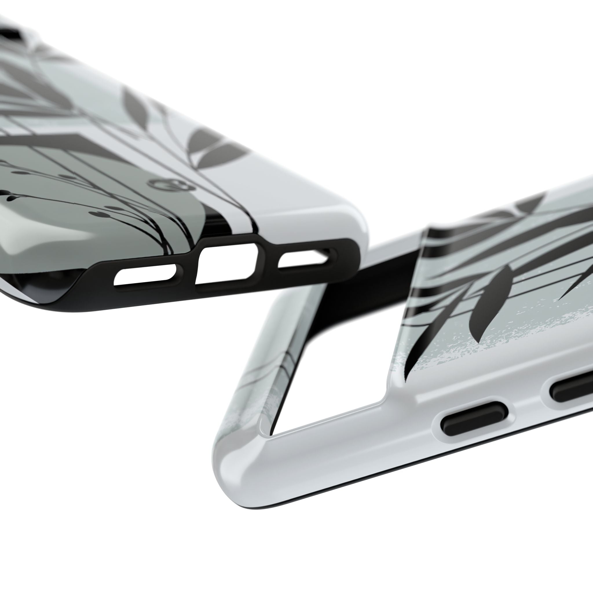 Grey Tough Phone Case for Google Pixel - Sage Bamboo Noir