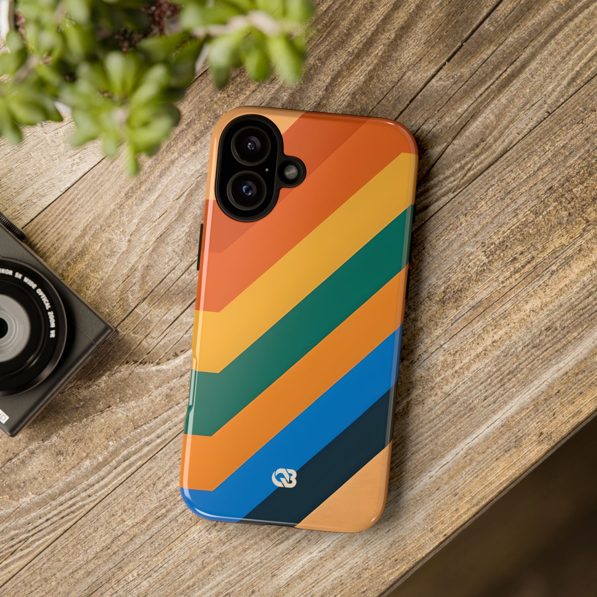 Retro Ridge Lines · Tough Hoesje voor iPhone