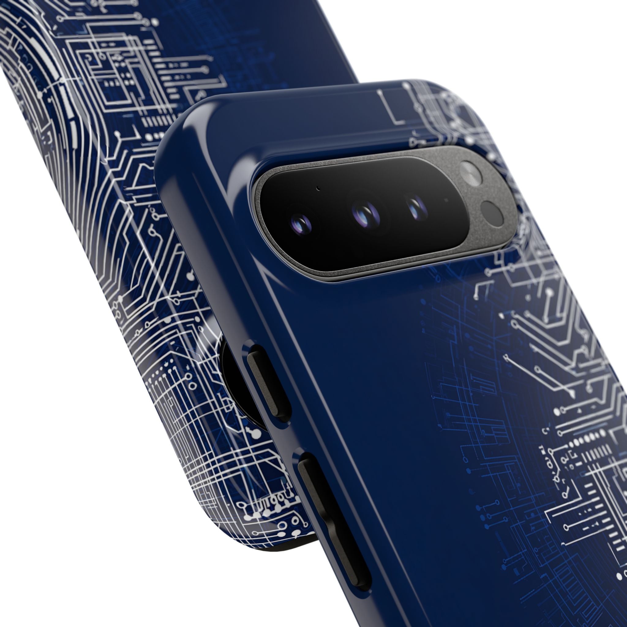 Blue Tough Phone Case for Google Pixel - Cobalt Circuit Logic