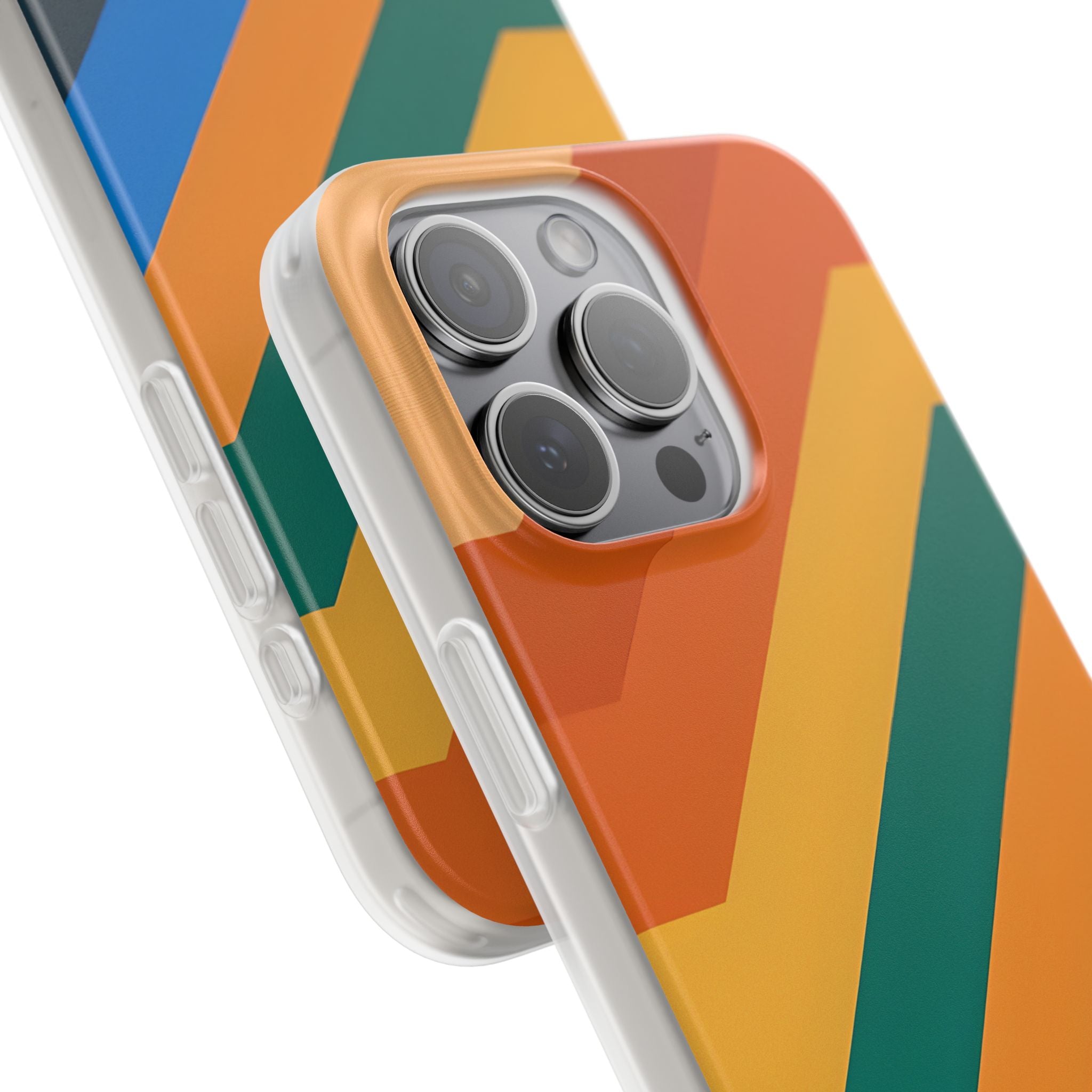 Retro Ridge Lines · Soft Phone Case for iPhone