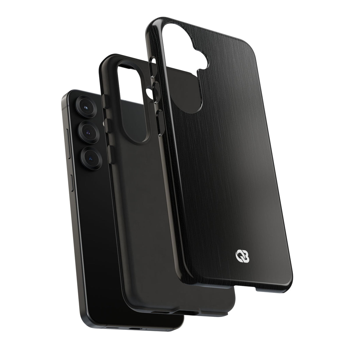 Black Tough Phone Case for Samsung - Brushed Obsidian Slate