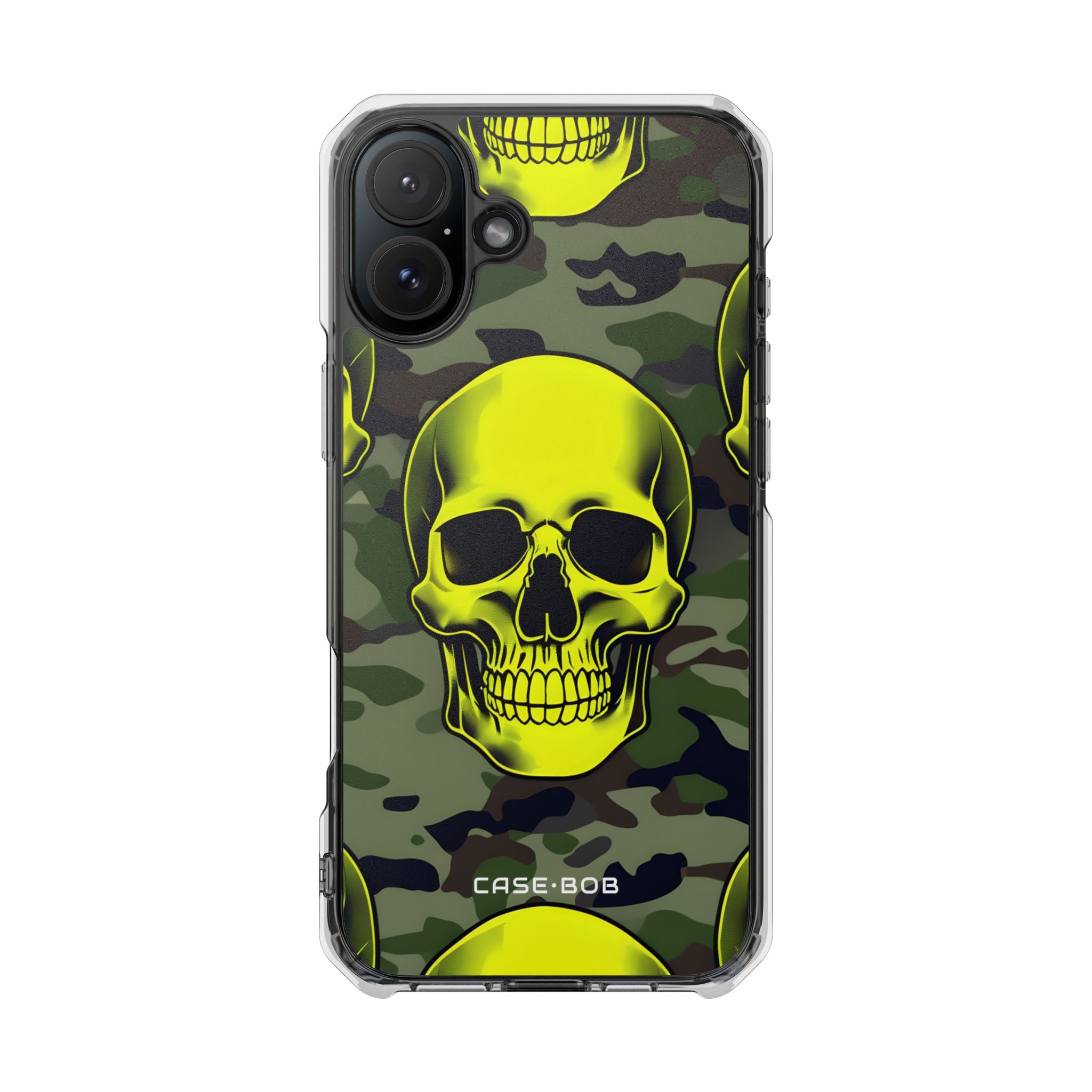 Neon Skull Camo iPhone 16 Plus Case - Impact