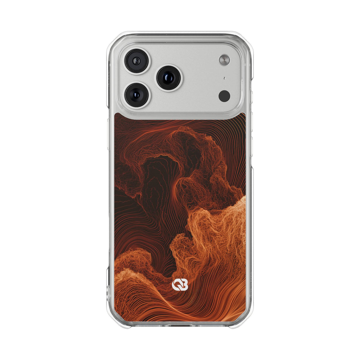Amber Filament · Clear Impact Magnetic Phone Case for iPhone · Orange