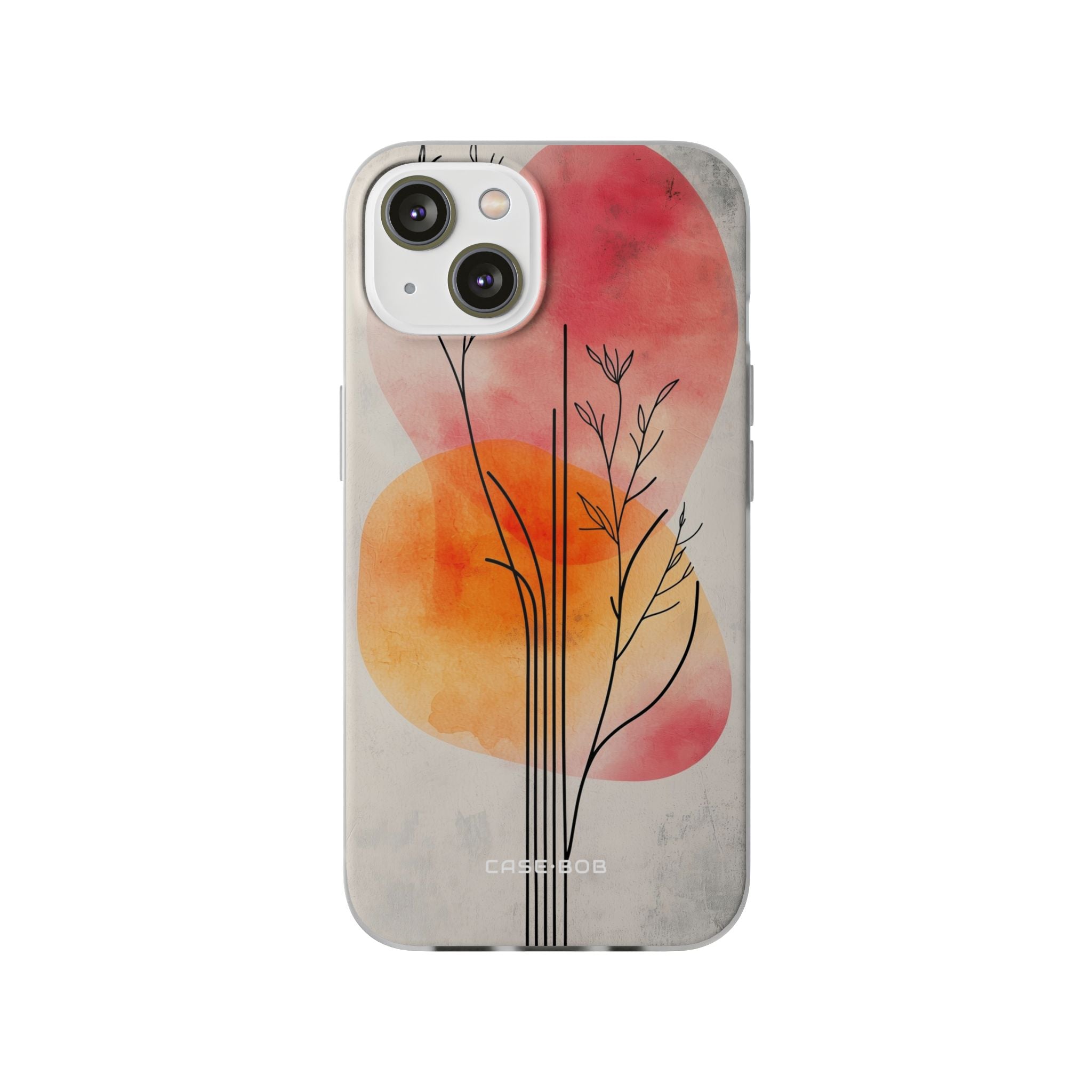 Curved Stem Sunset iPhone 14 Case - Soft