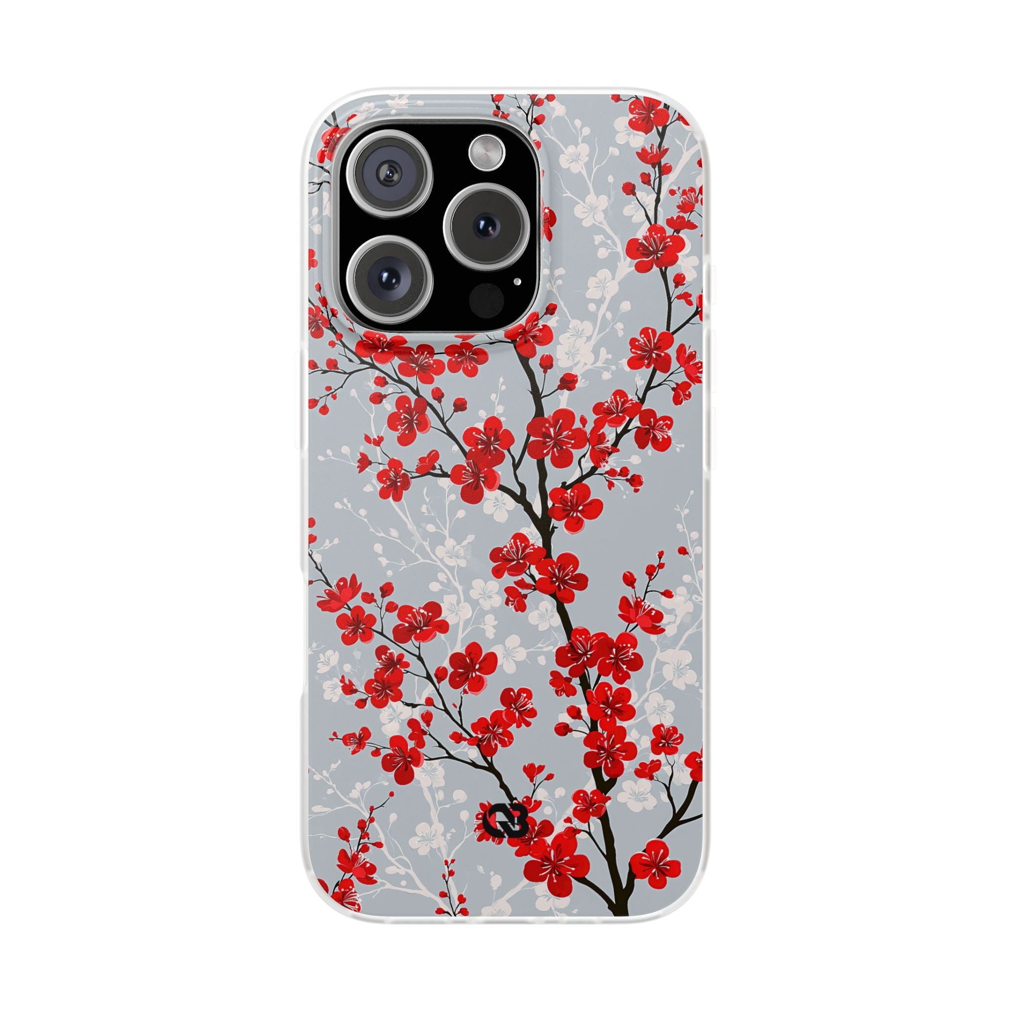 Grey Lite Phone Case for iPhone - Crimson Sakura Slate