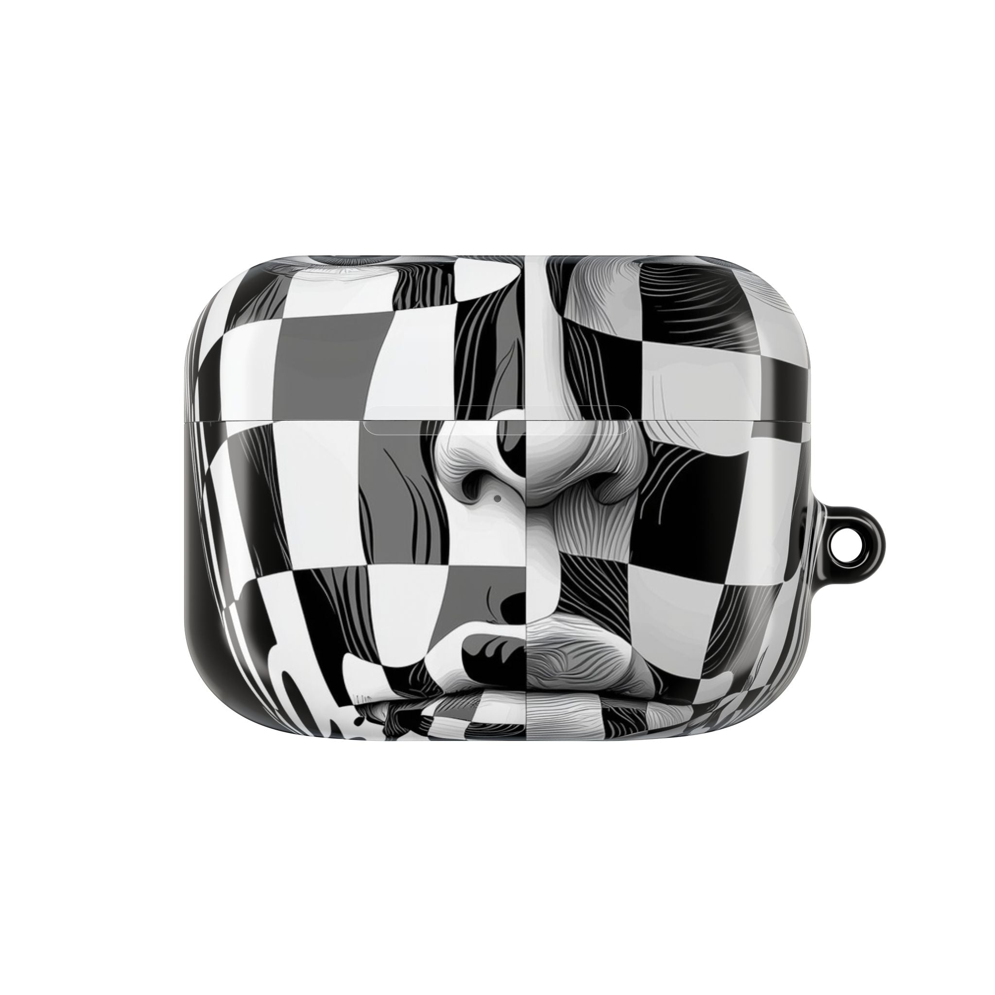 Mirrored Checkerboard Face - AirPods Case