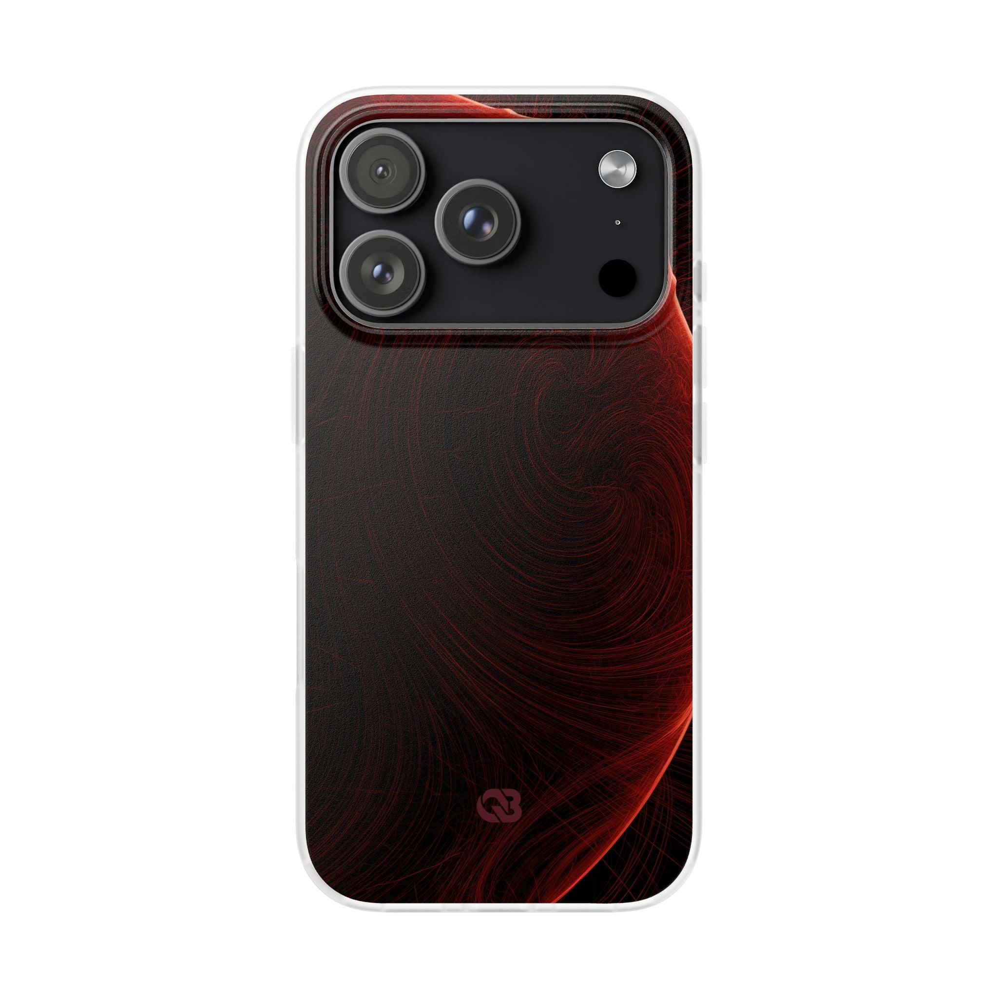 Red Lite Phone Case for iPhone - Crimson Flare Flux