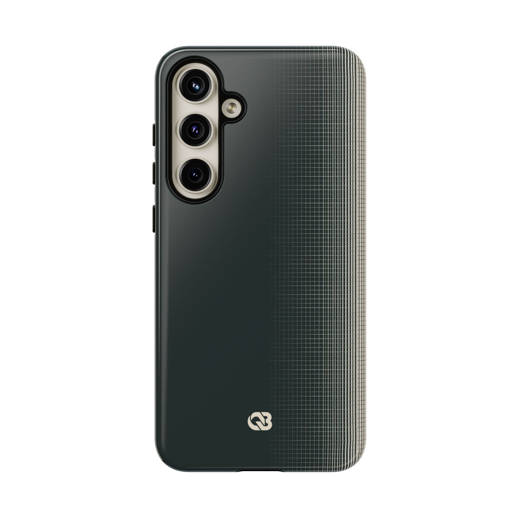 Grey Tough Phone Case for Samsung - Charcoal Tech Grid