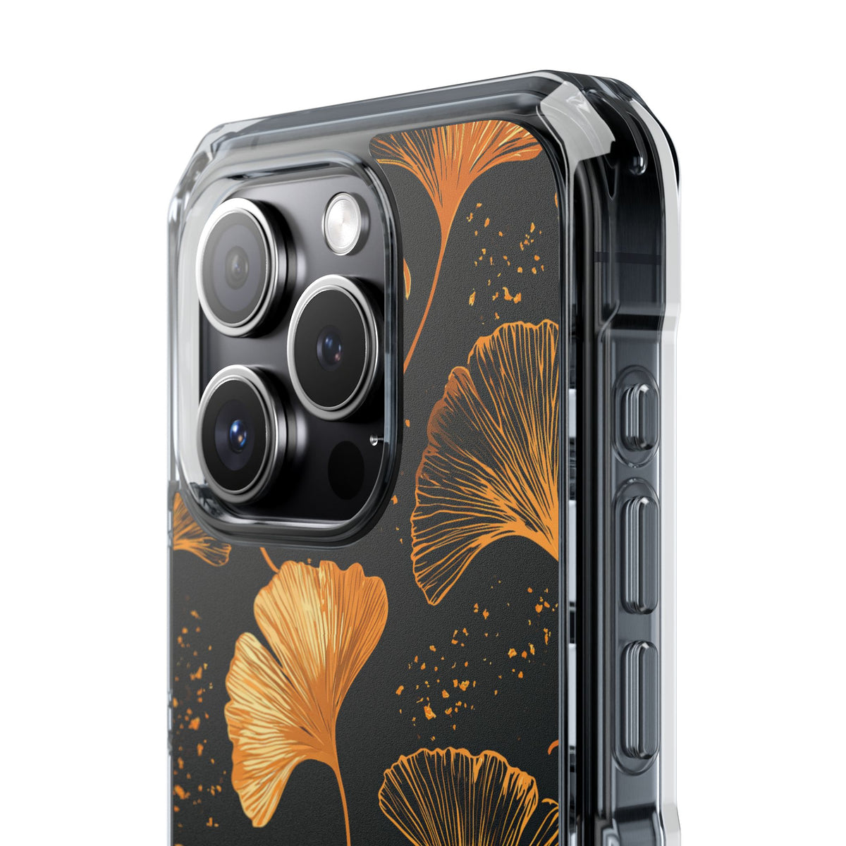 Gilded Ginkgo · Clear Impact Magnetic Phone Case for iPhone · Gold