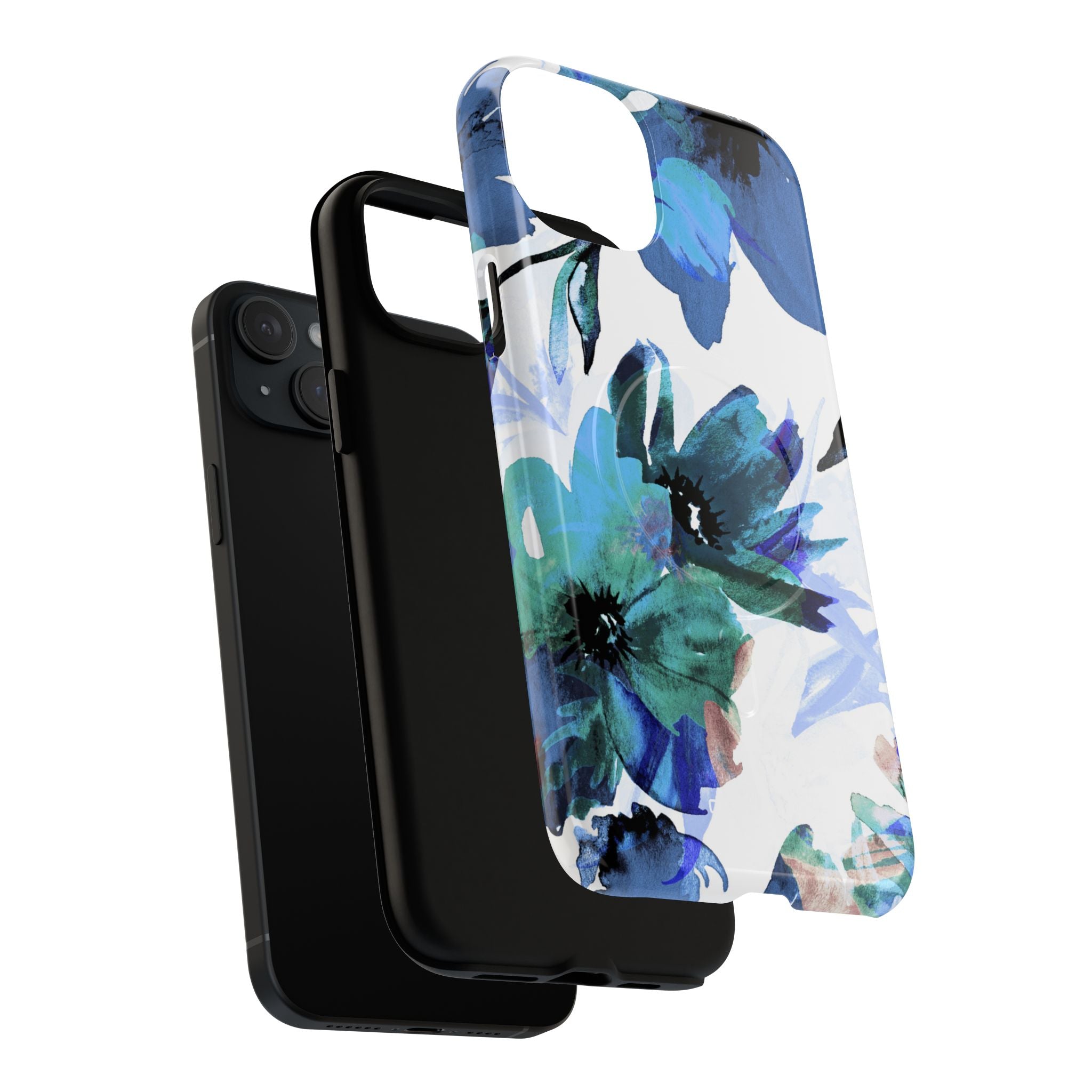Blue Blossom Radiance iPhone 15 Plus Case - Tough+