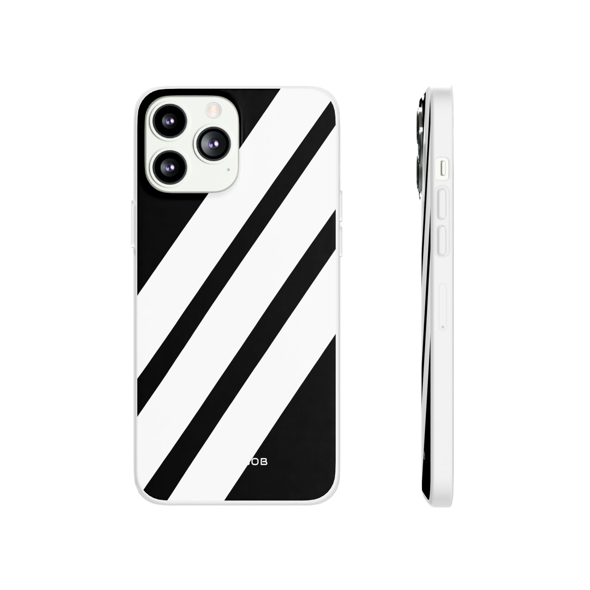 Diagonale Streifen Noir iPhone 13 Pro Max - Soft