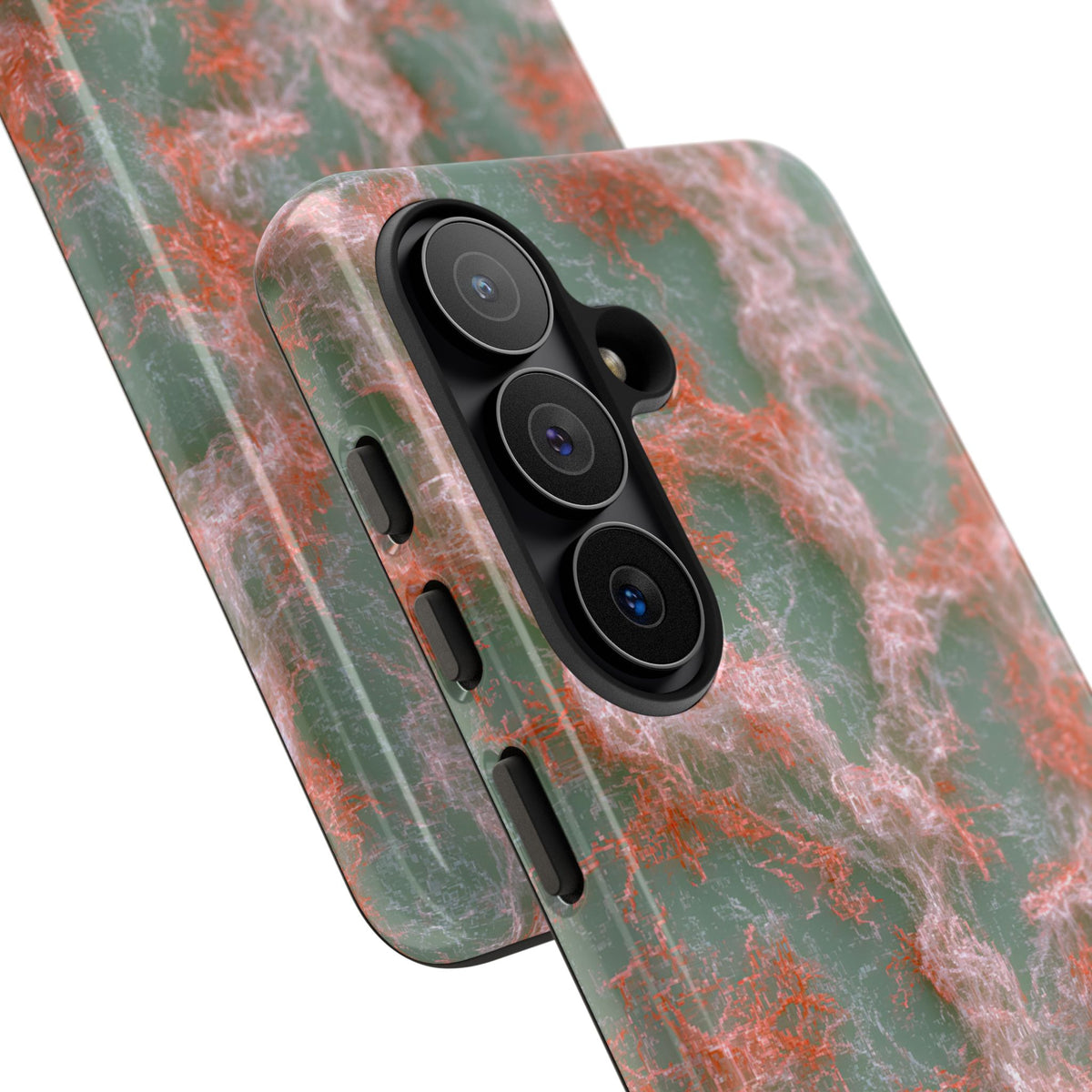 Coral Pixel Matrix · Tough Phone Case for Samsung · Green