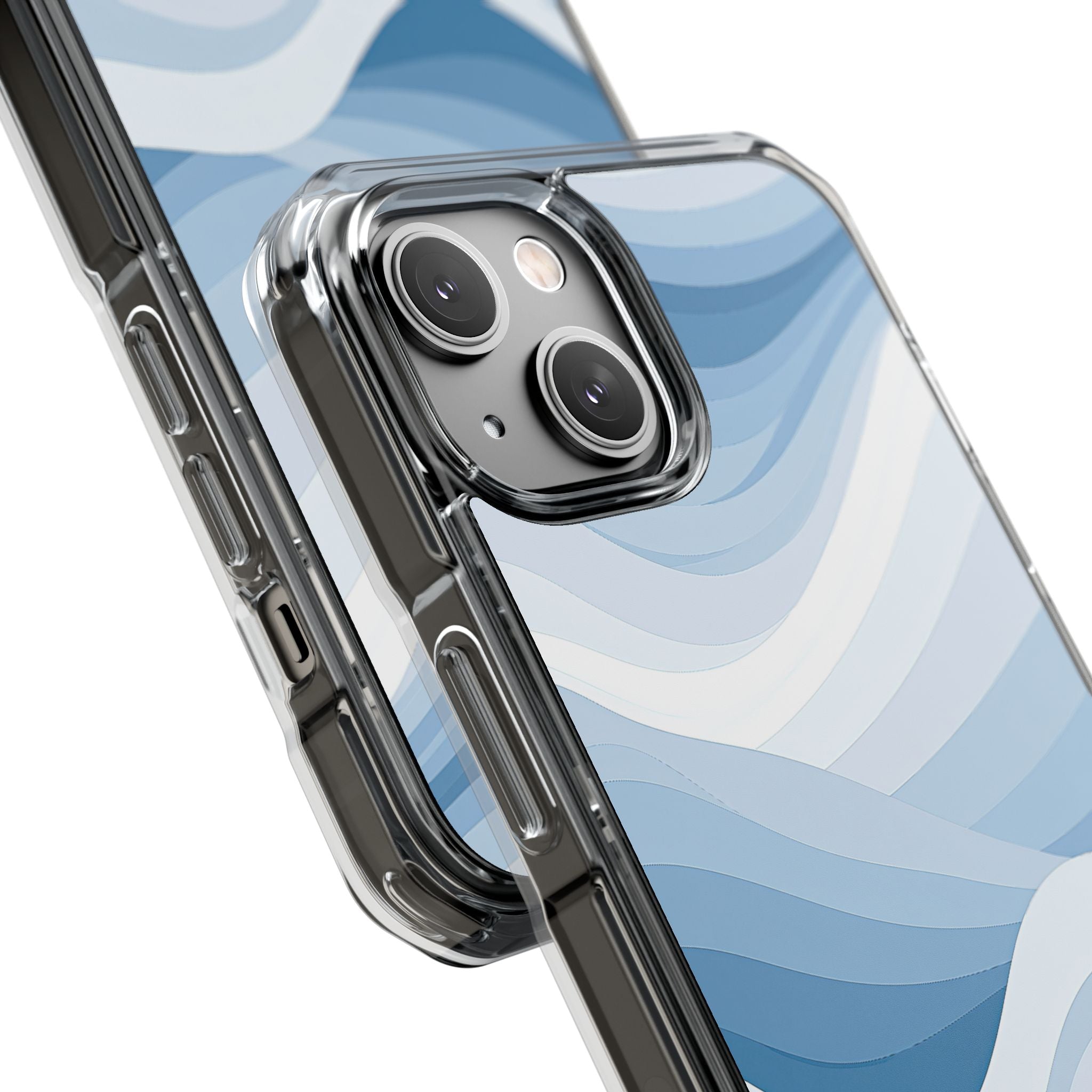 Blue Impact MagSafe Phone Case for iPhone - Glacial Indigo Flow