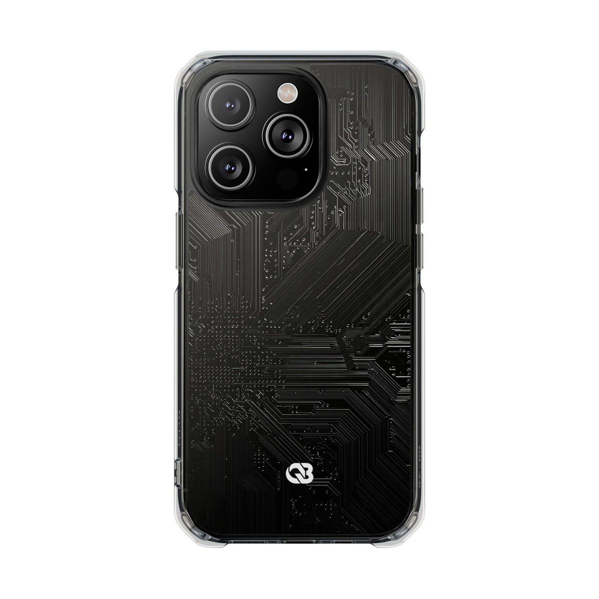 Obsidian Circuitry · Clear Impact Magnetic Phone Case for iPhone · Black