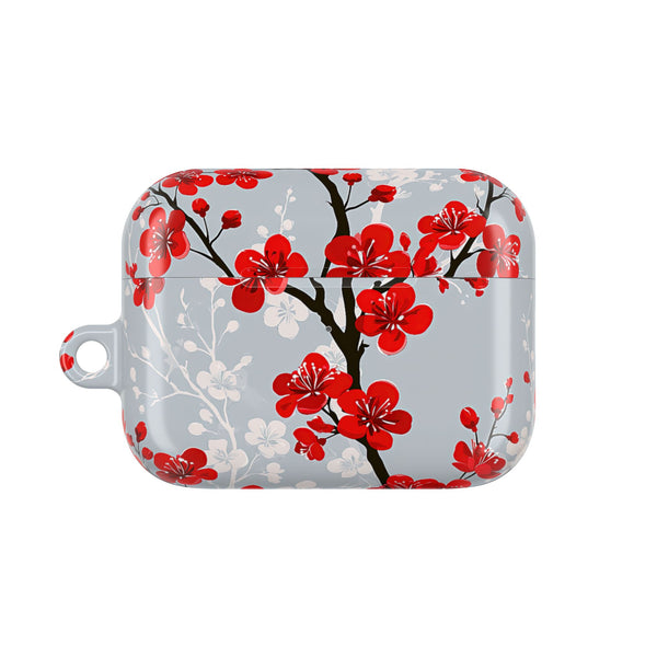 Scarlet Plum Blossom · Hard Case for AirPods & AirPods Pro · Red