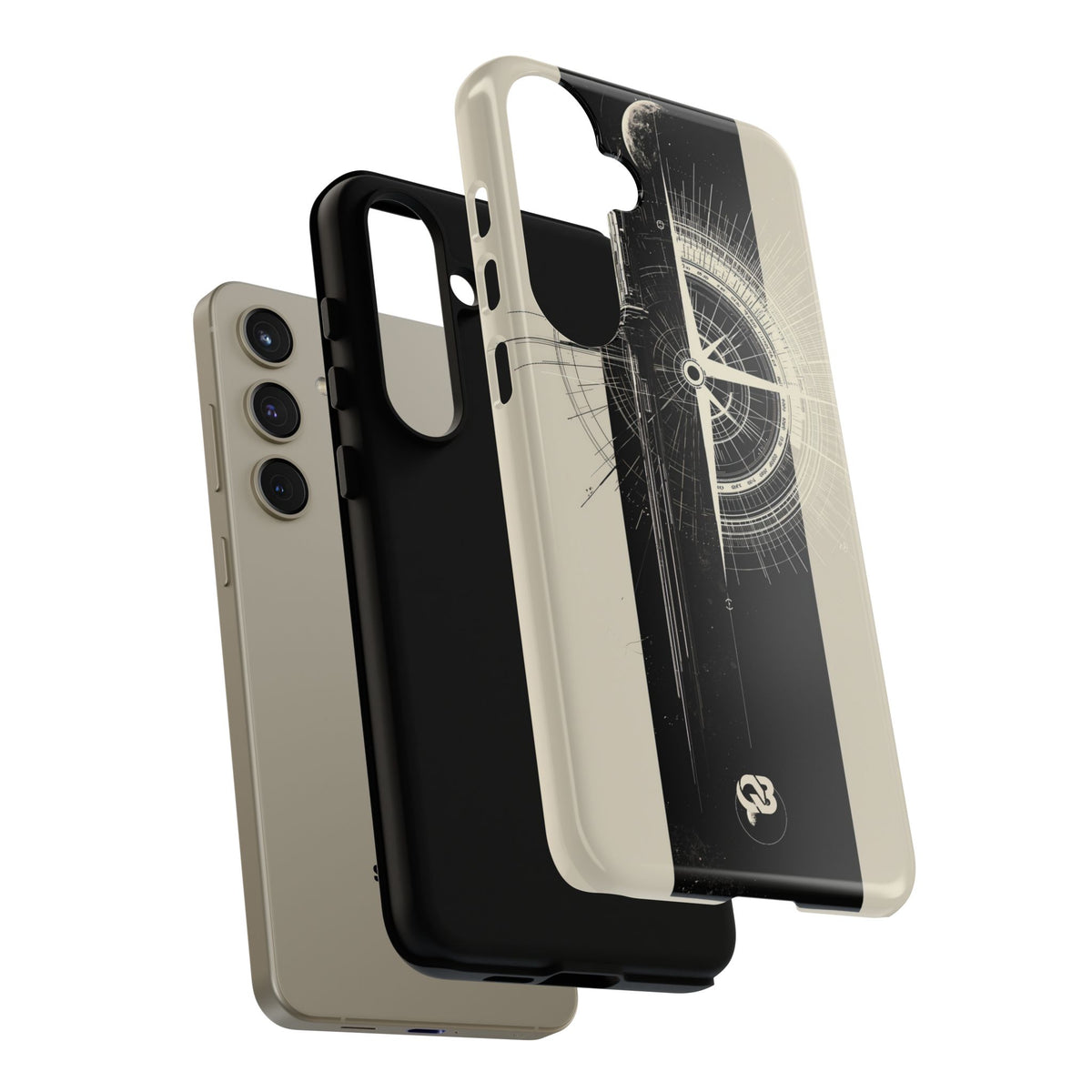 Beige Tough Phone Case for Samsung - Zenith Vector Spire