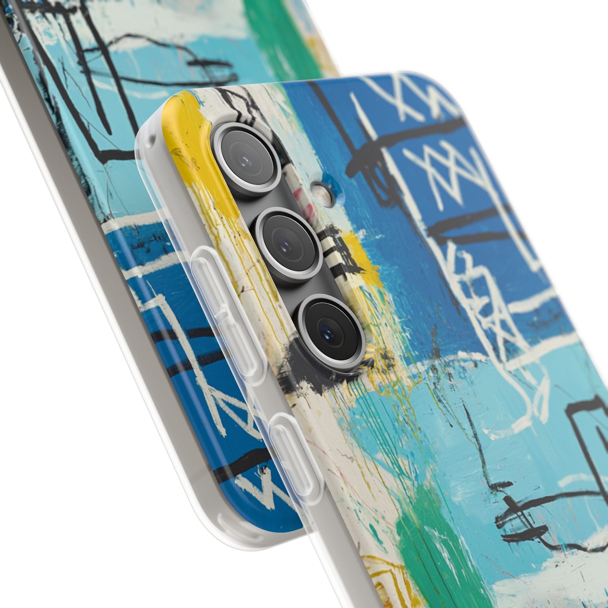 Azure Urban Scribble · Soft Phone Case for Samsung