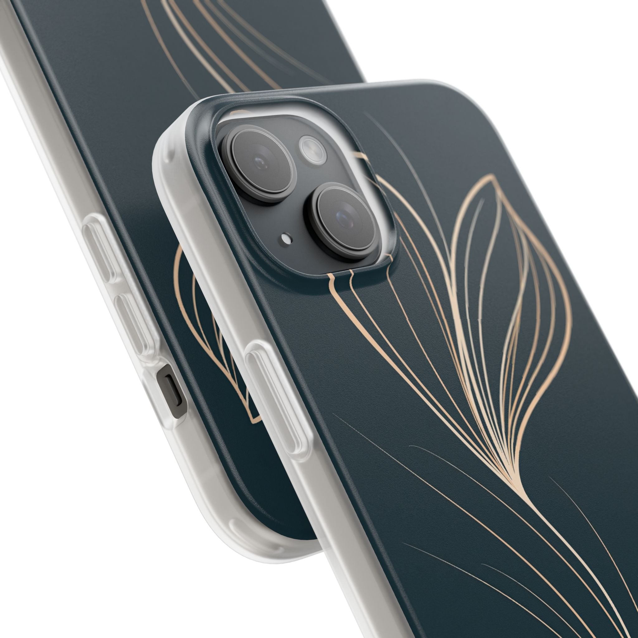 Teal Lite Phone Case for iPhone - Sandstone Silk Flora