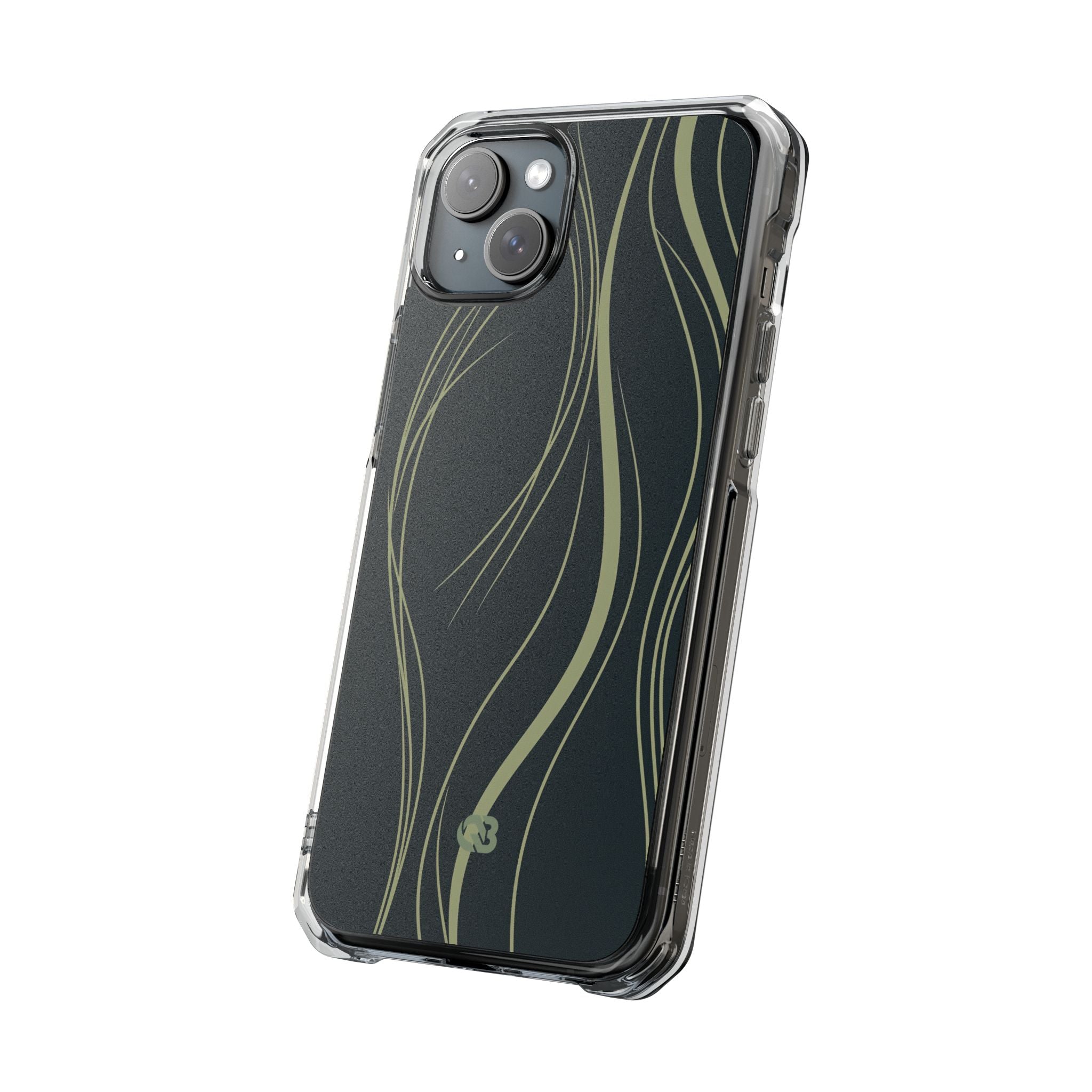 Green Impact MagSafe Phone Case for iPhone - Obsidian Sage Flow