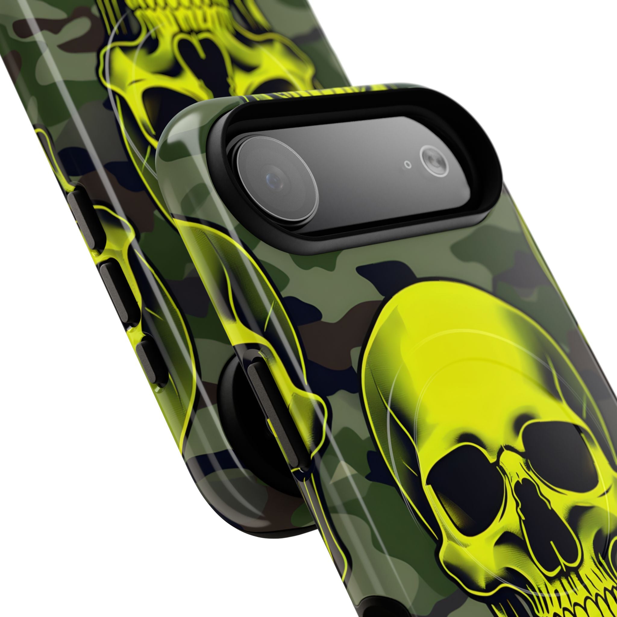 Neon Skull Camo iPhone 17 Air Case - Tough+ - CASE•BOB