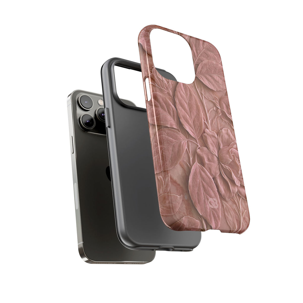 Blush Rose Relief · Tough Phone Case for iPhone · Pink