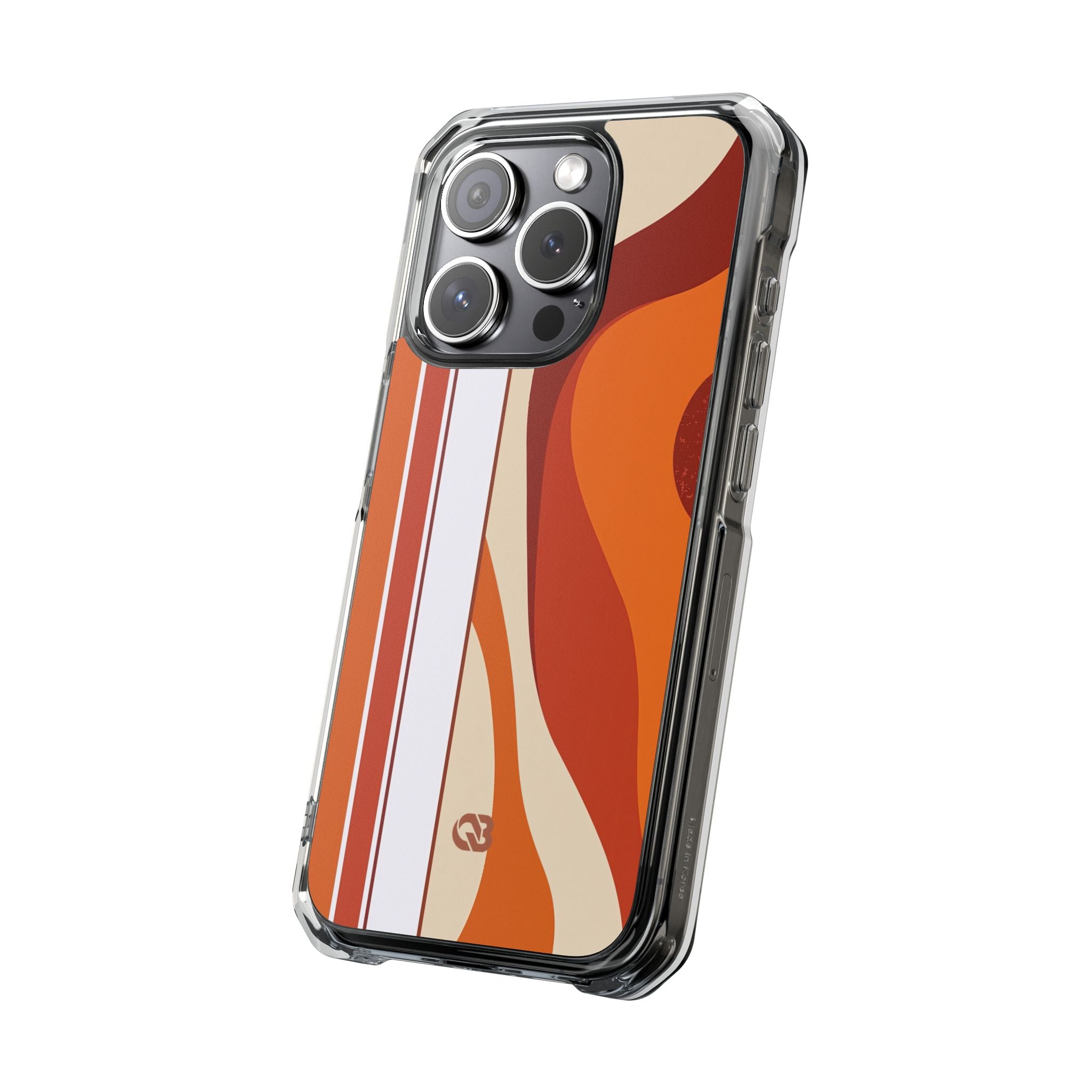 Orange Impact MagSafe Phone Case for iPhone - Terracotta Metro Line