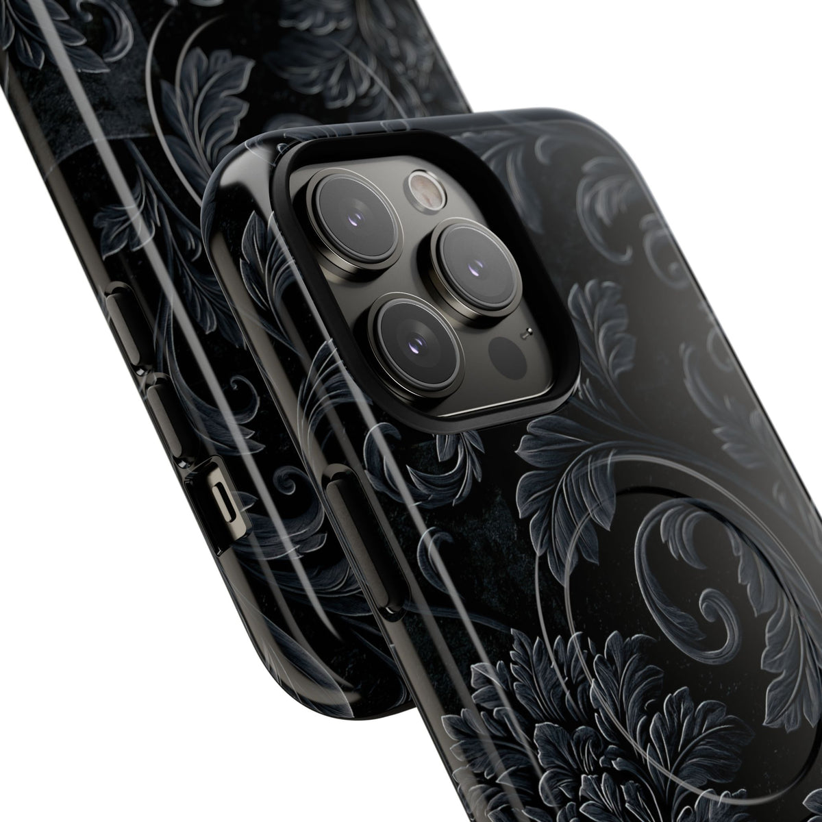 Obsidian Damask · Tough 2.0 Magnetic Phone Case for iPhone · Black