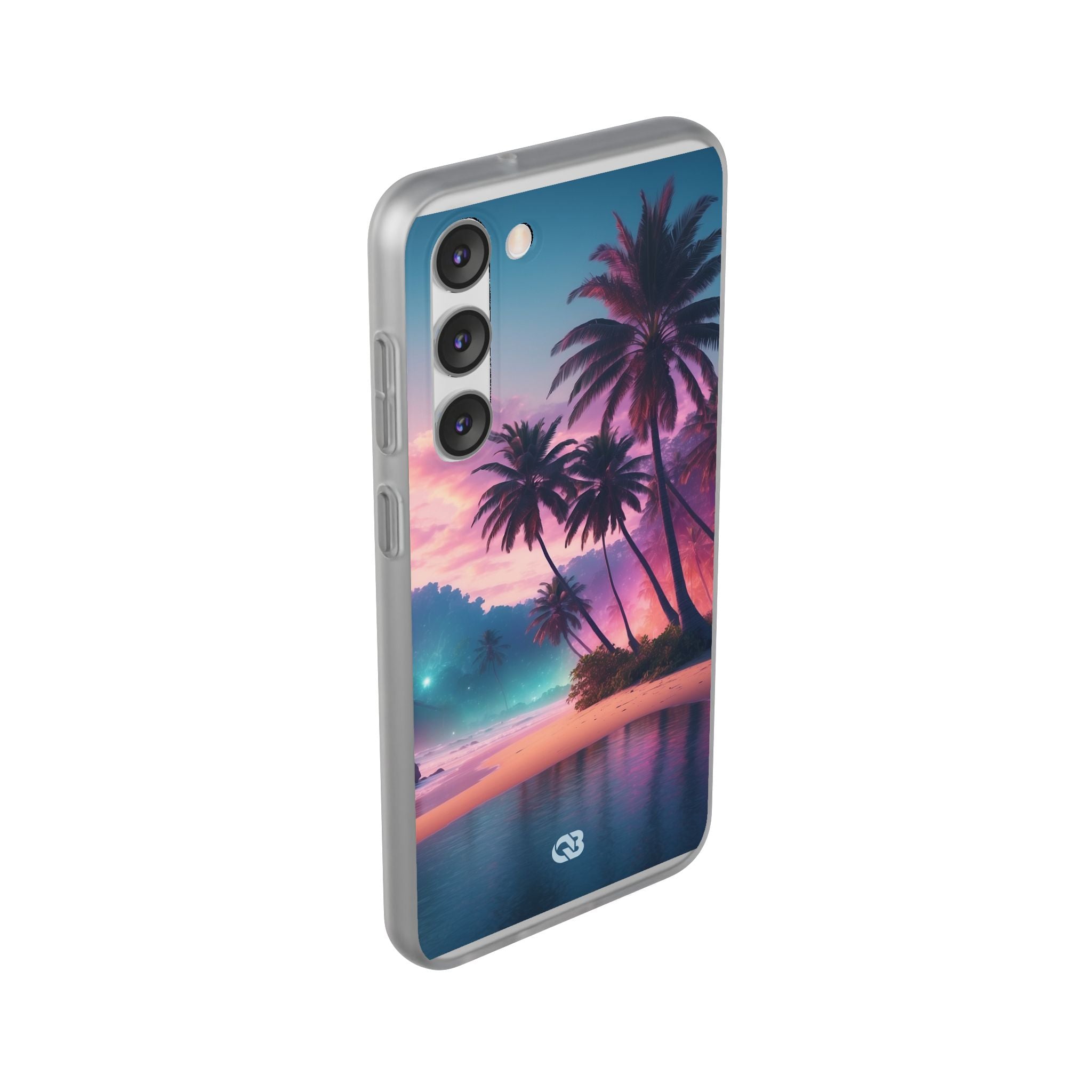 Neon Shore Palms · Soft Phone Case for Samsung