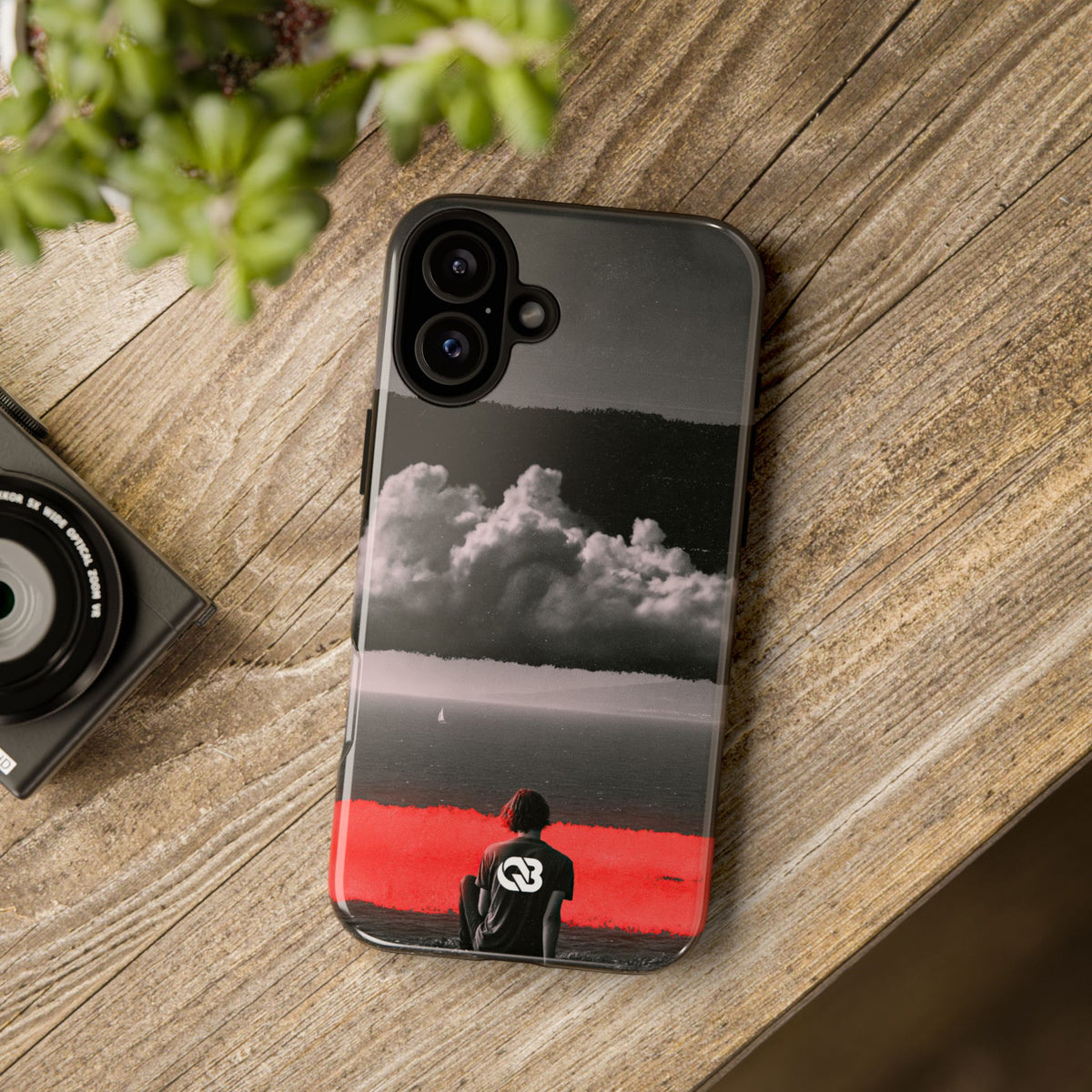 Crimson Horizon · Tough Phone Case for iPhone · Black
