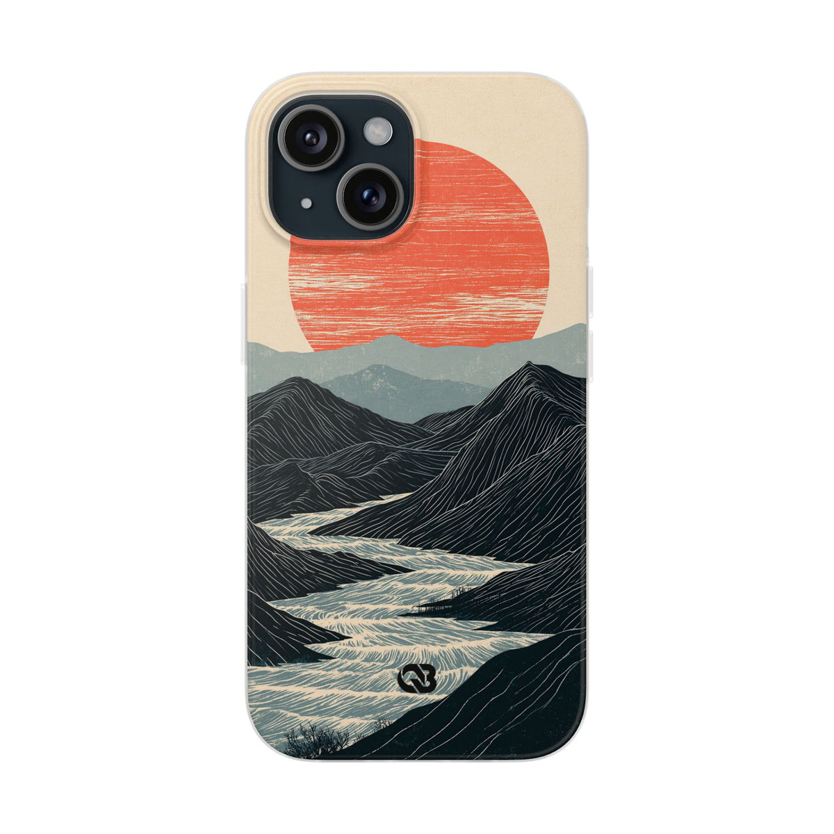 Beige Lite Phone Case for iPhone - Crimson Ridge Flow