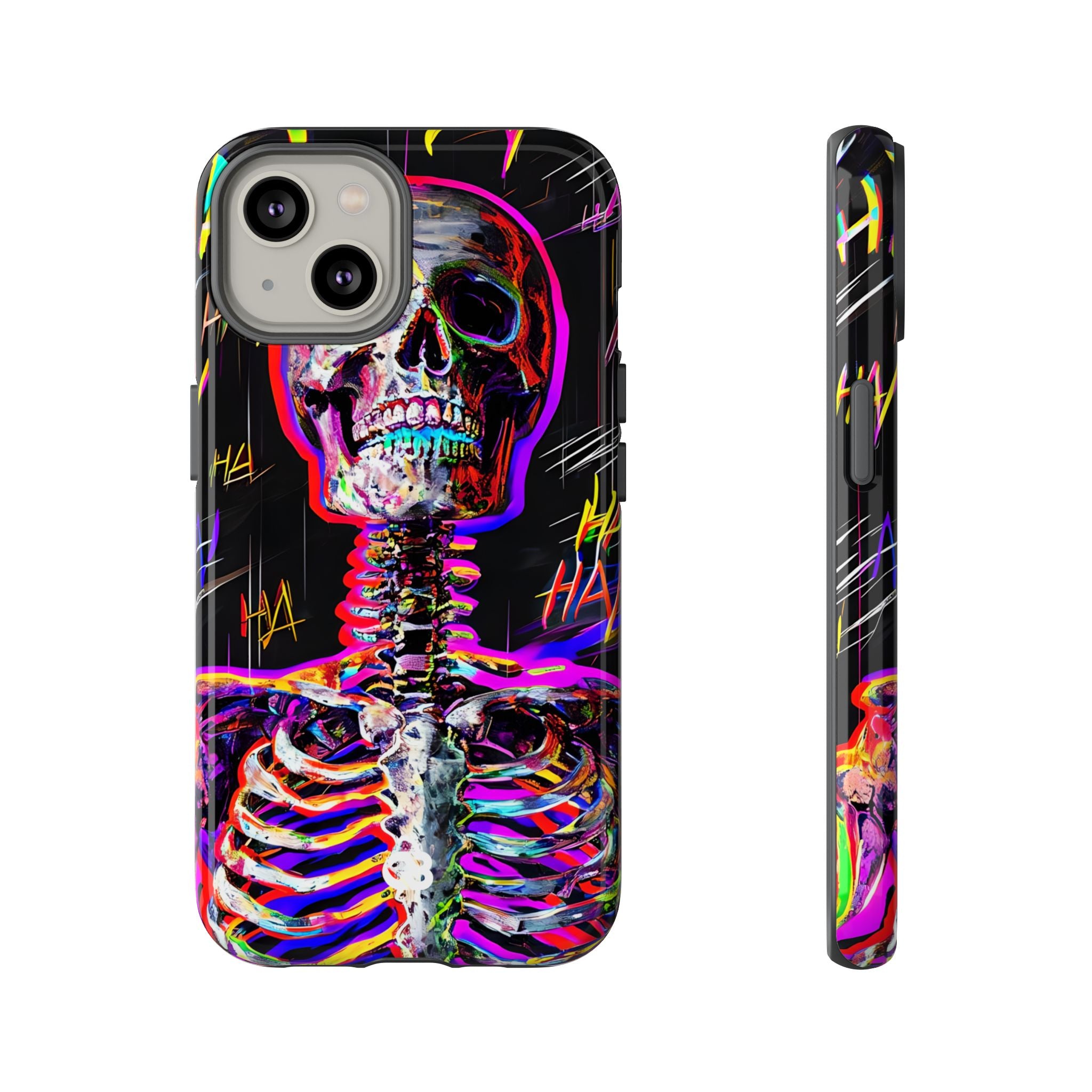 Neon Glitch Skeleton · Tough Phone Case for iPhone