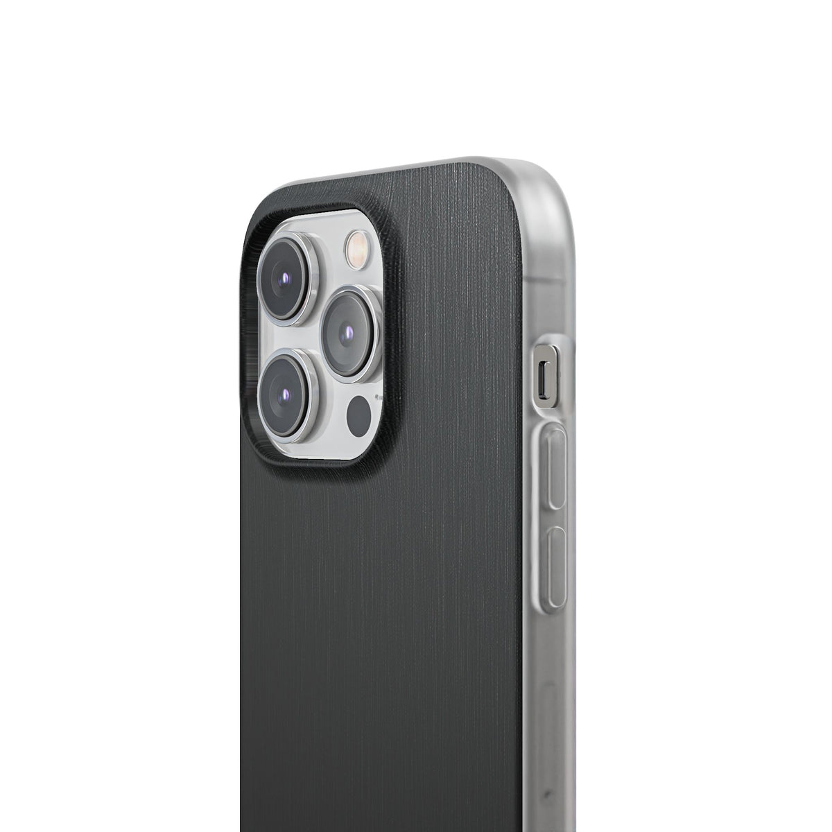 Obsidian Brushed Steel · Lite Phone Case for iPhone · Black