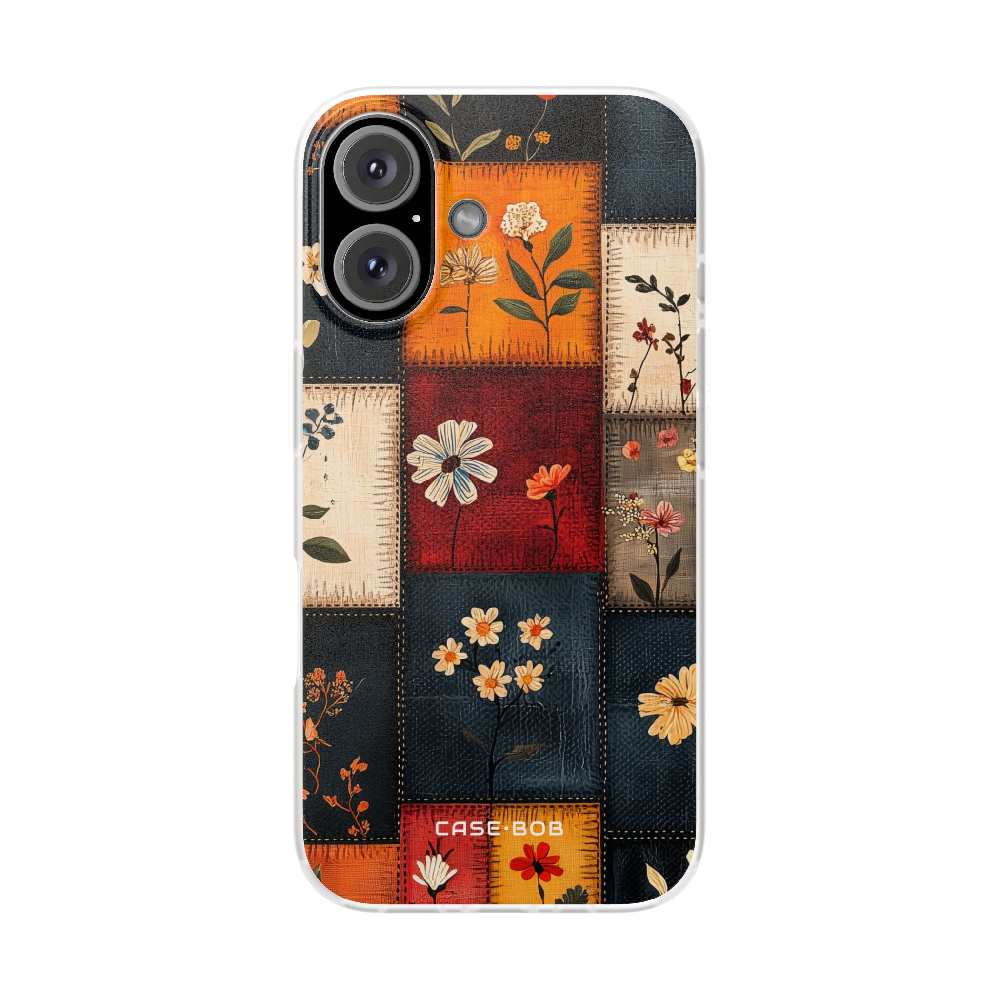 Patchwork Blooms iPhone 16 Case - Soft
