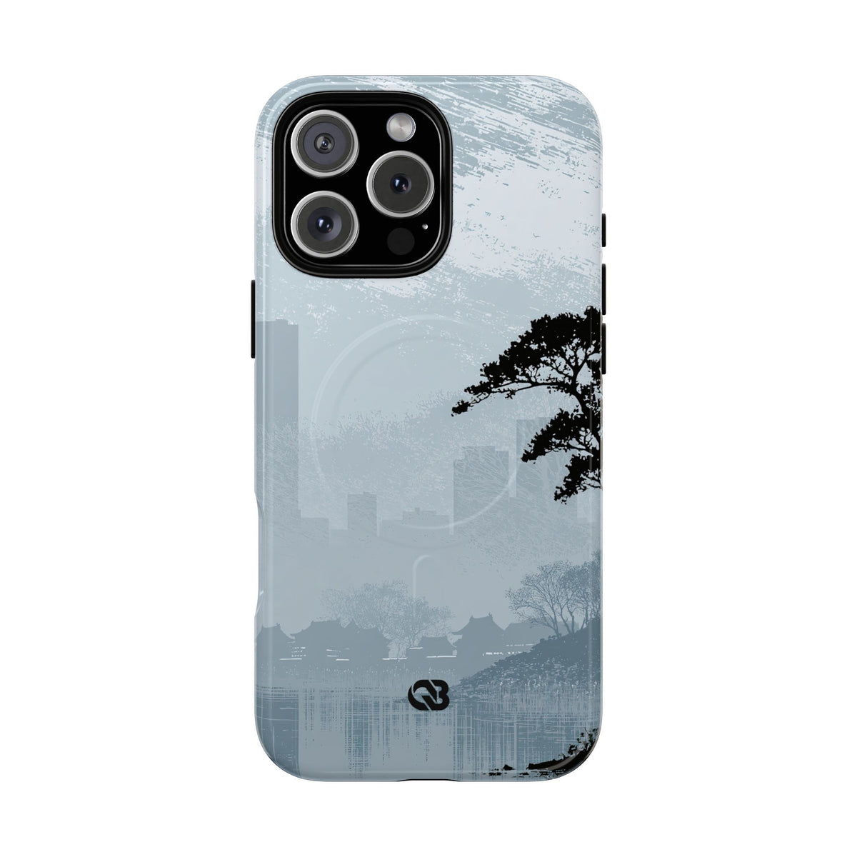 Grey Tough 2.0 Magsafe Phone Case for iPhone - Steel Slate Zen