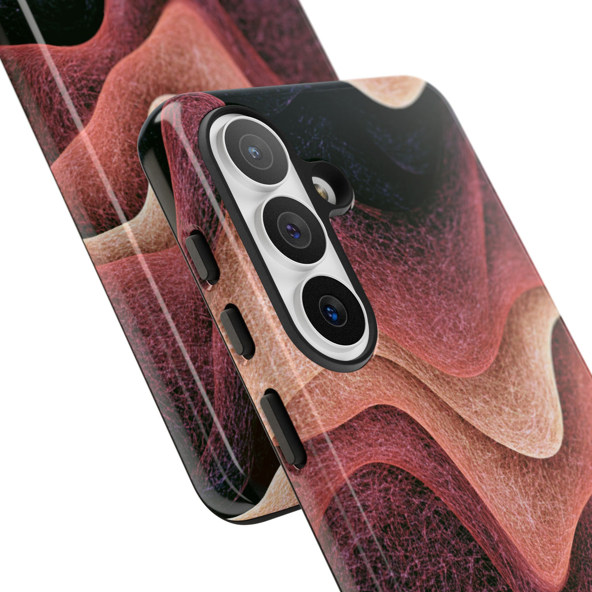 Rose Contour Waves · Tough Phone Case for Samsung · Pink