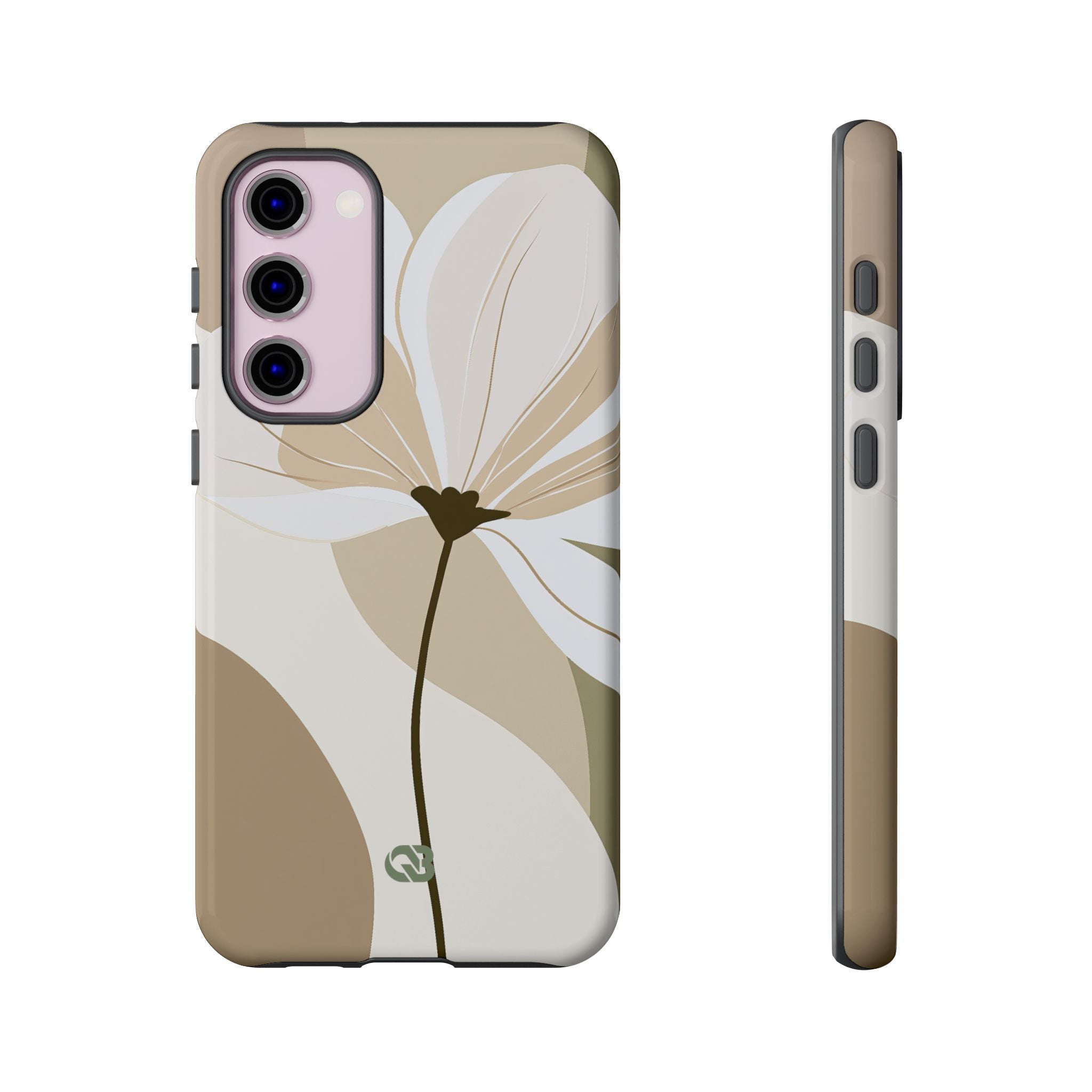 Beige Tough Phone Case for Samsung - Sage Linen Magnolia