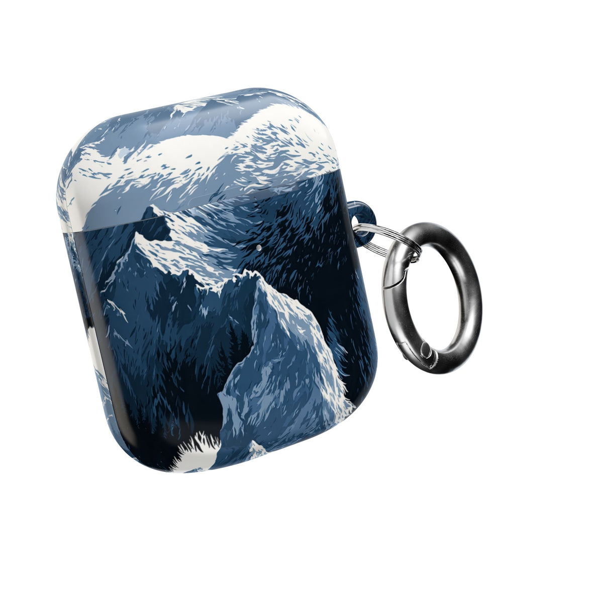 Fjord Summit Bear · Hard Case for AirPods & AirPods Pro · Blue