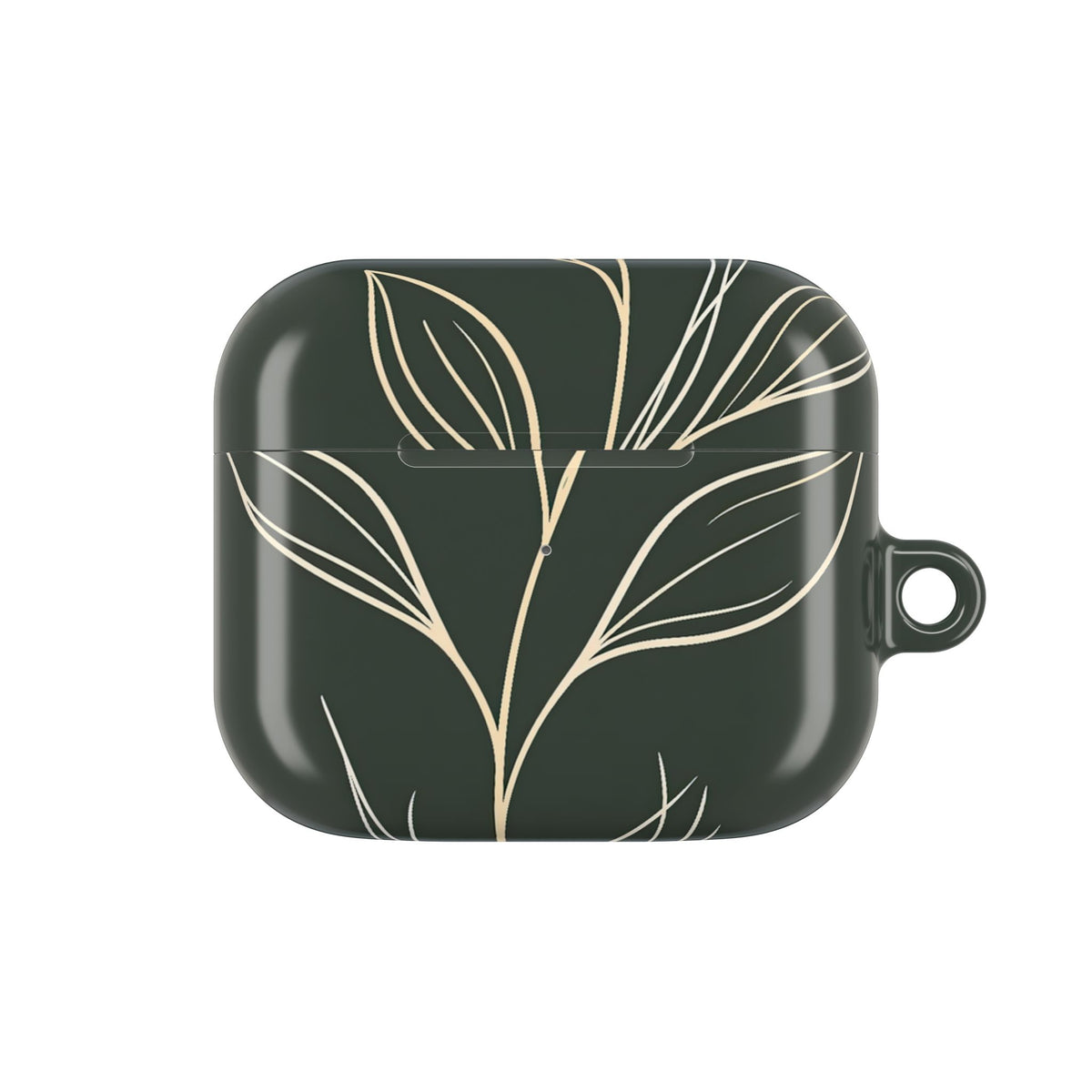 Minimal Botanical Stem · Hard Case for AirPods & AirPods Pro · Green