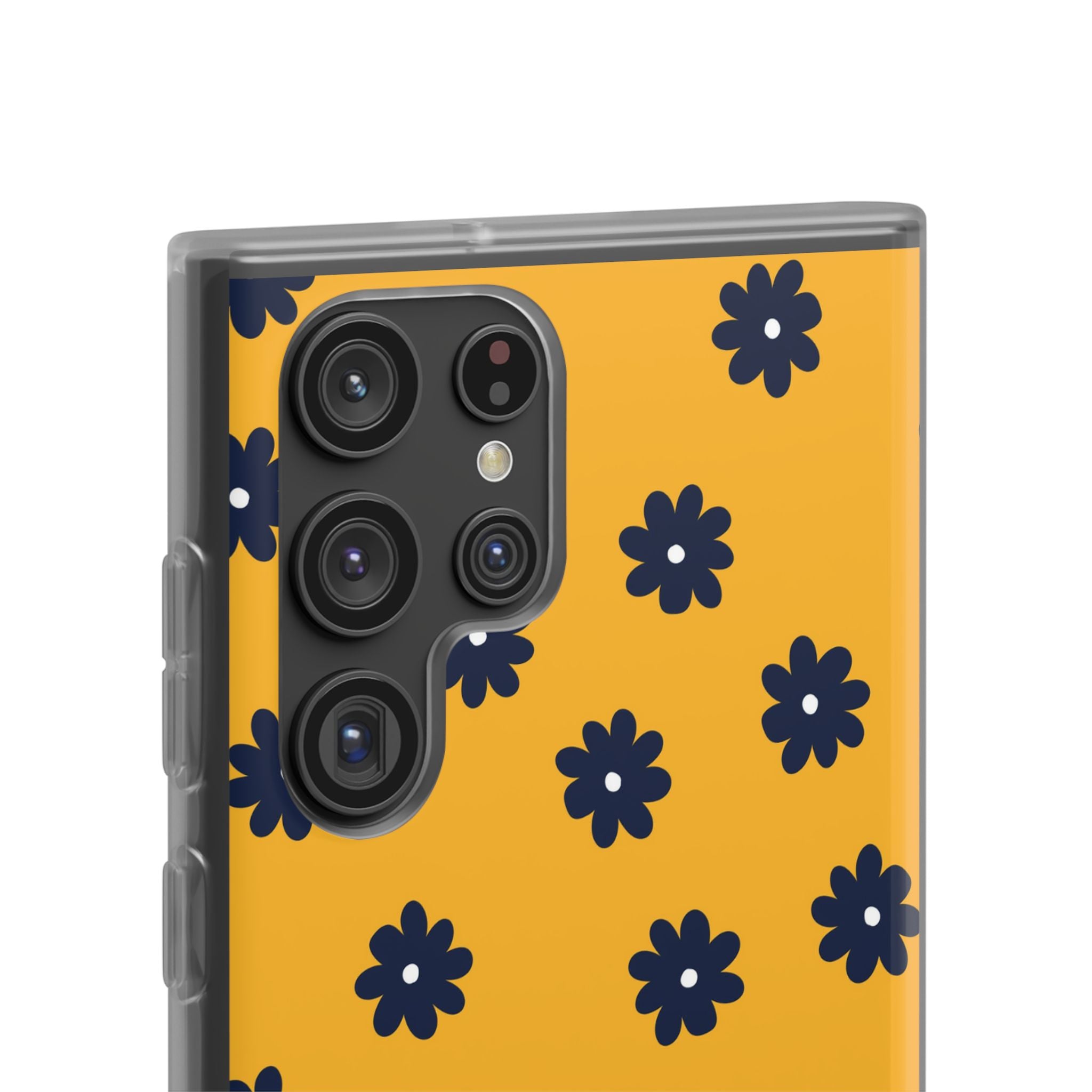 Navy Daisy Mustard · Soft Phone Case for Samsung
