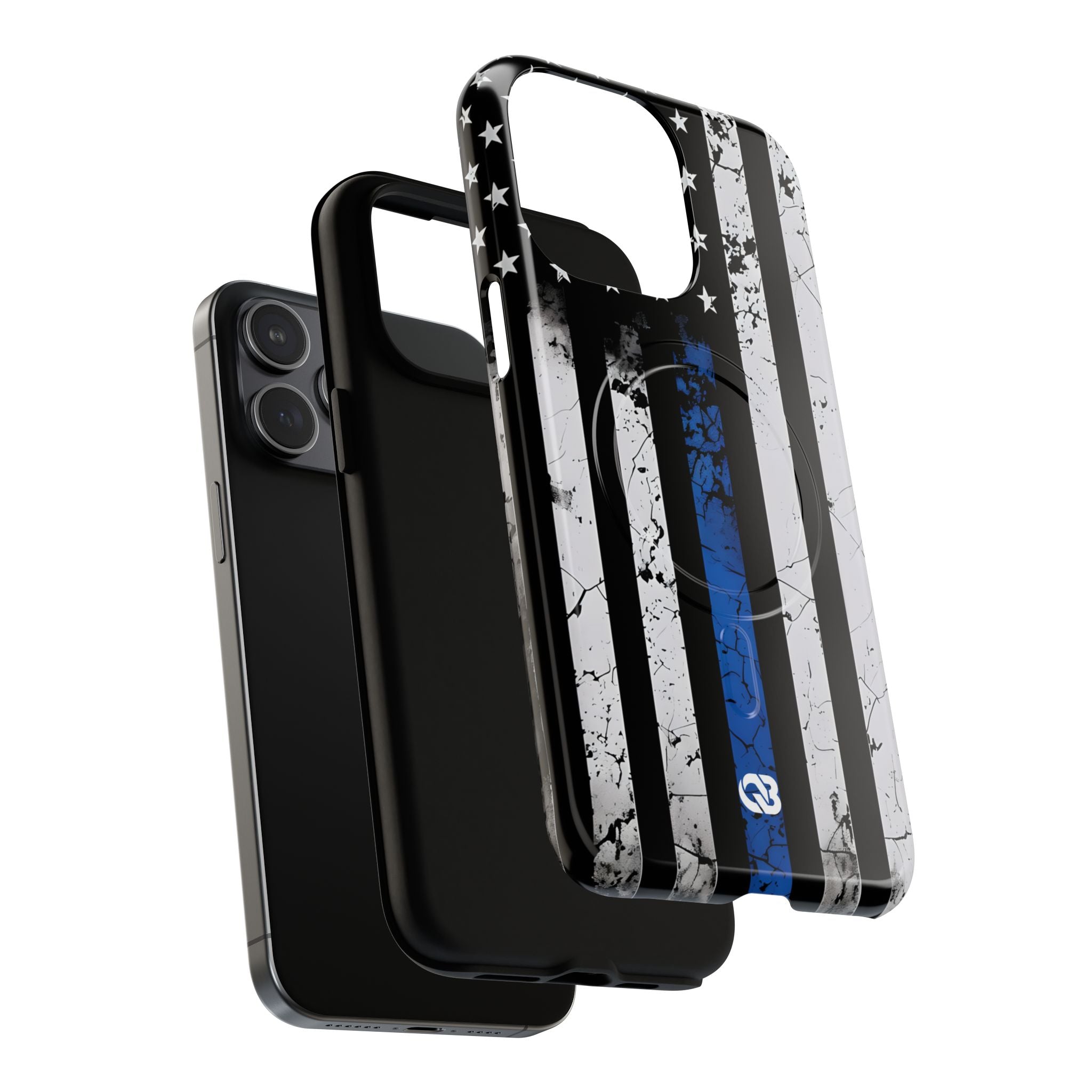 Gritty Cobalt Flag · Tough+ Phone Case for iPhone · Magsafe