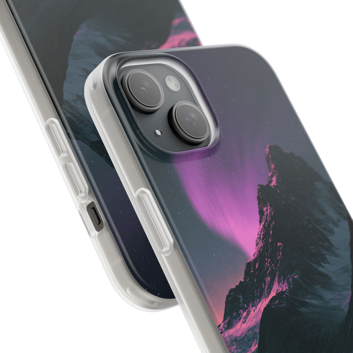 Arctic Aurora Summit · Lite Phone Case for iPhone · Black